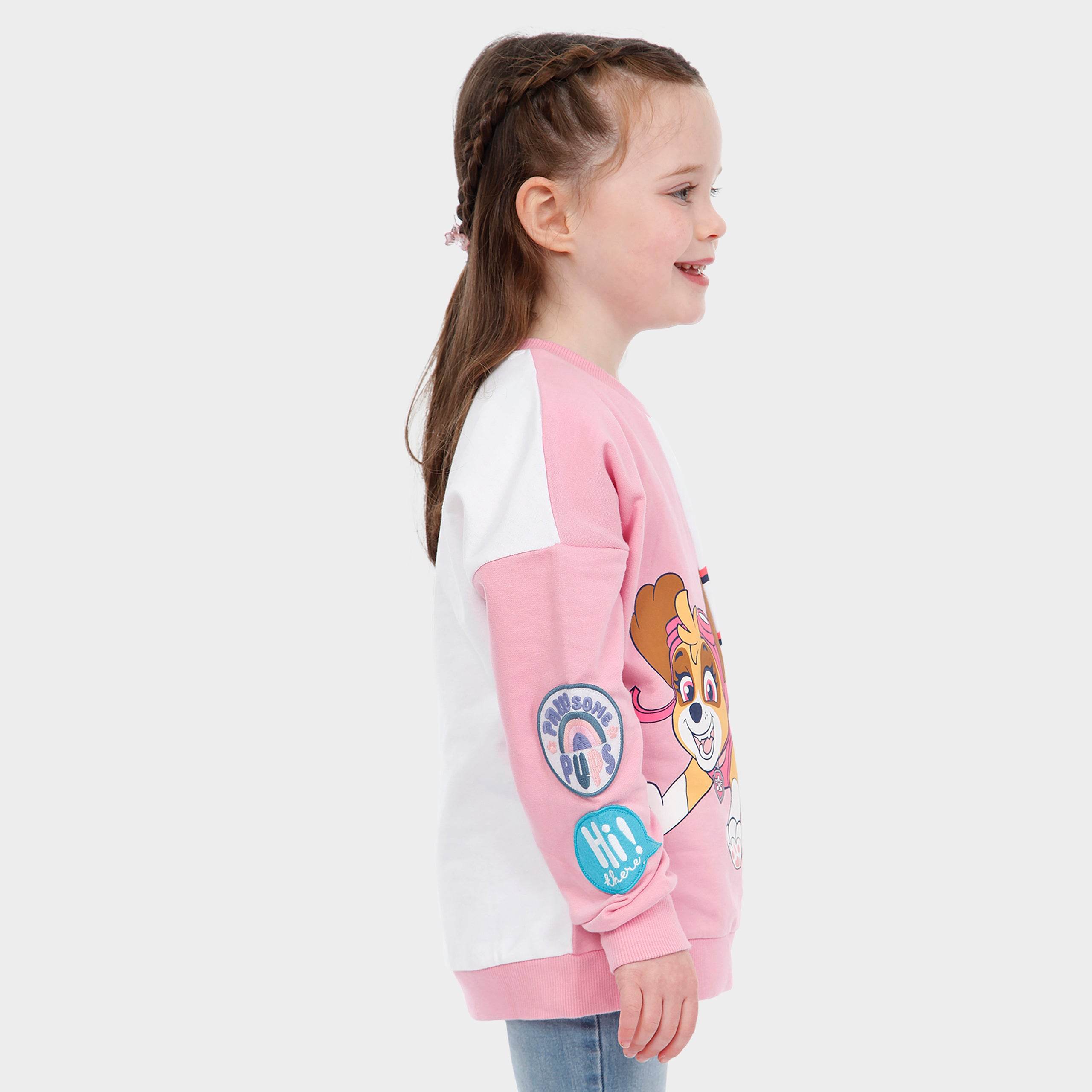 PAW PATROL Weihnachtspullover Skye Everest Mädchen Kinder Pullover Sweatshirt 104 Light Pink