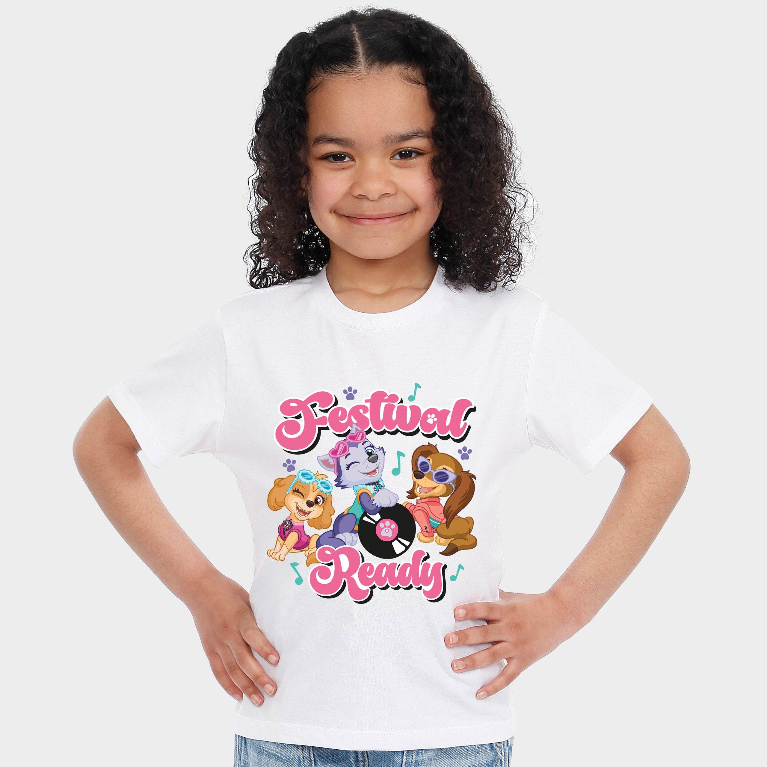 Paw Patrol White Girls Festival T-Shirt - Character.com