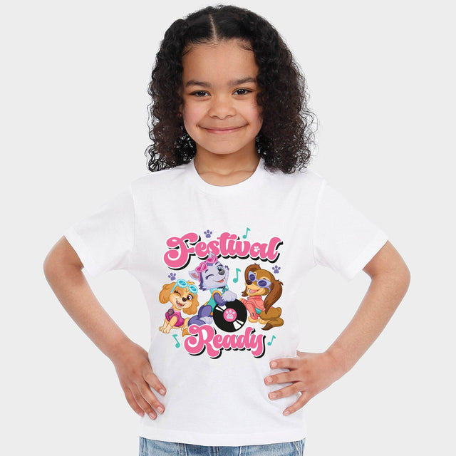 Paw Patrol White Girls Festival T-Shirt - Character.com