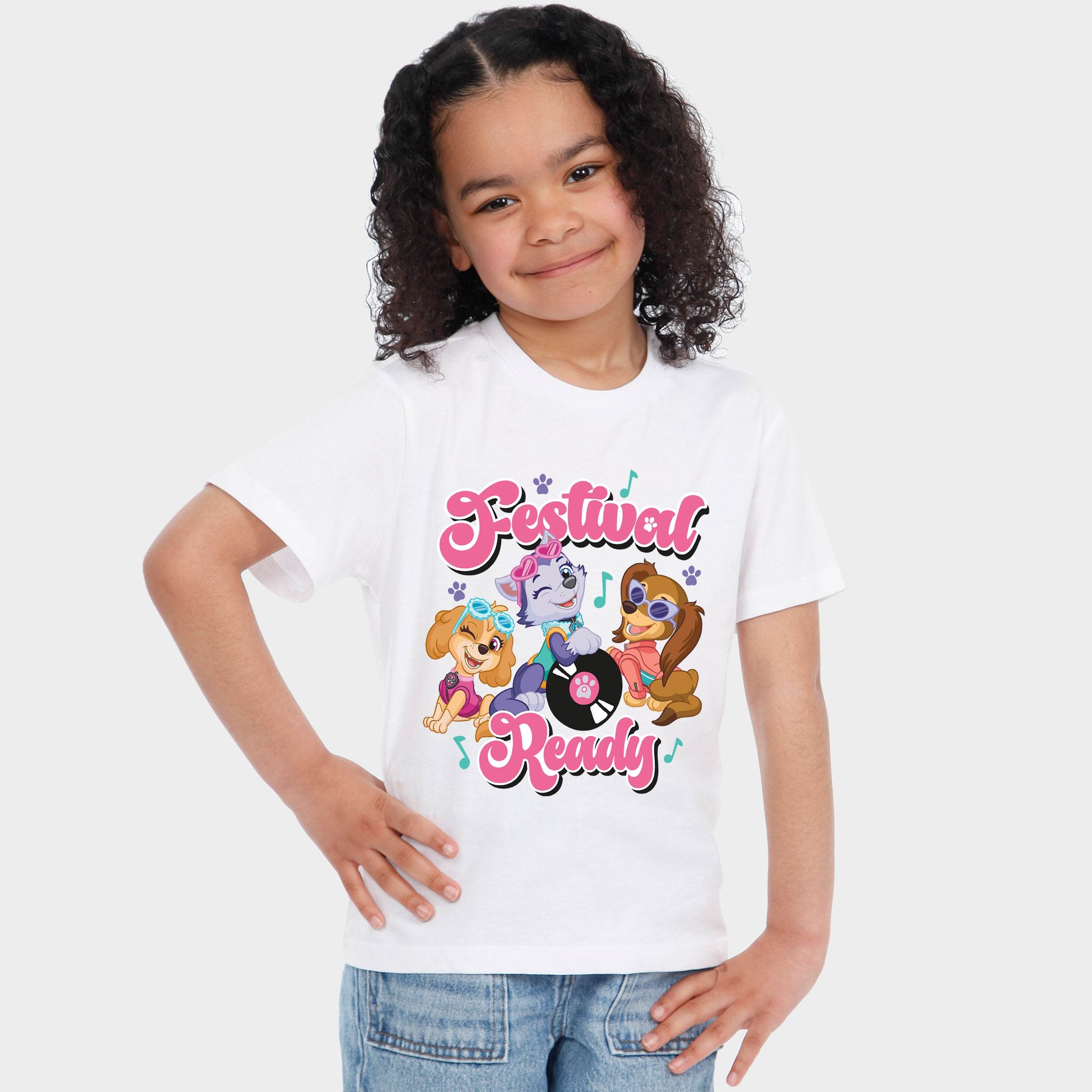 Paw Patrol White Girls Festival T-Shirt - Character.com