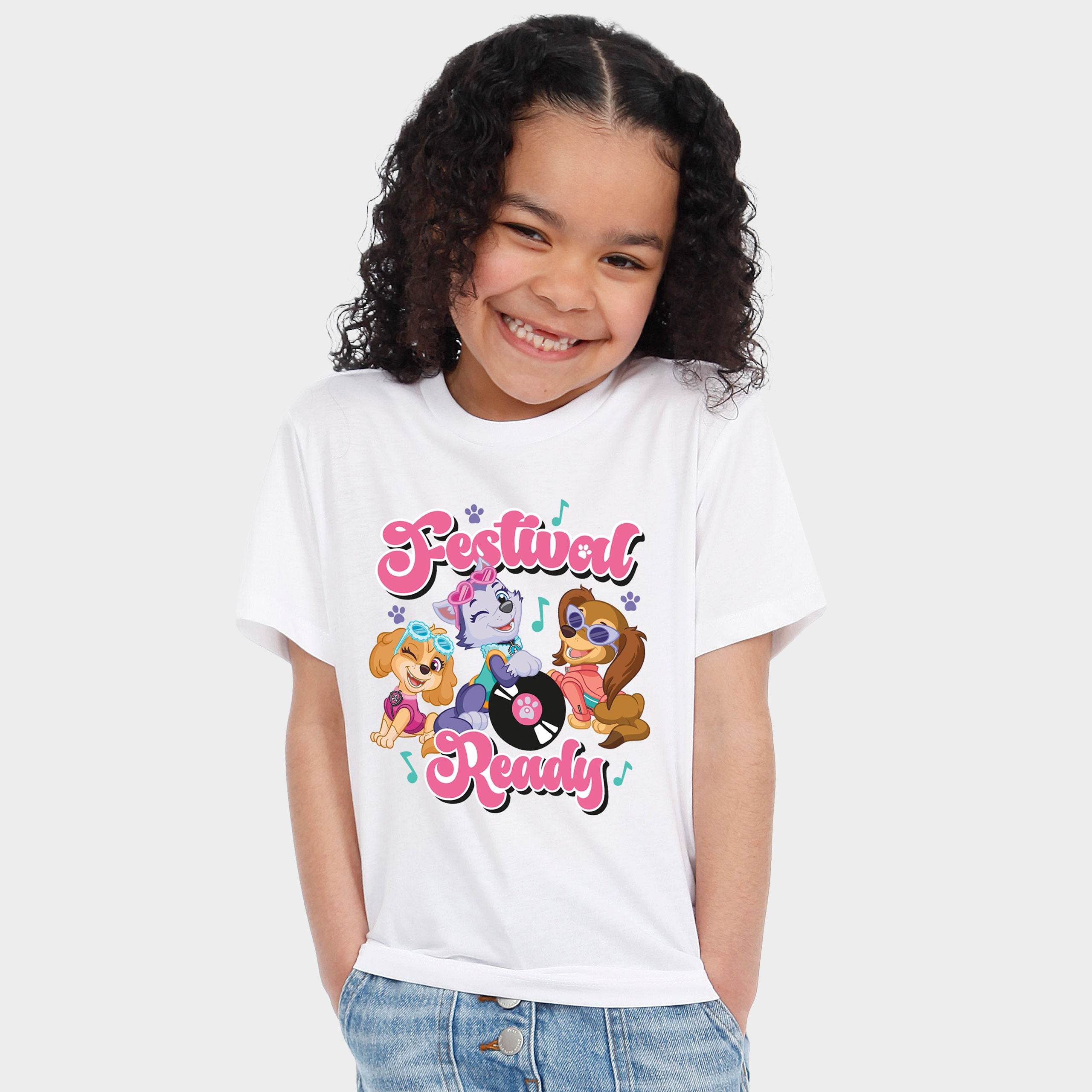 Paw Patrol White Girls Festival T-Shirt - Character.com