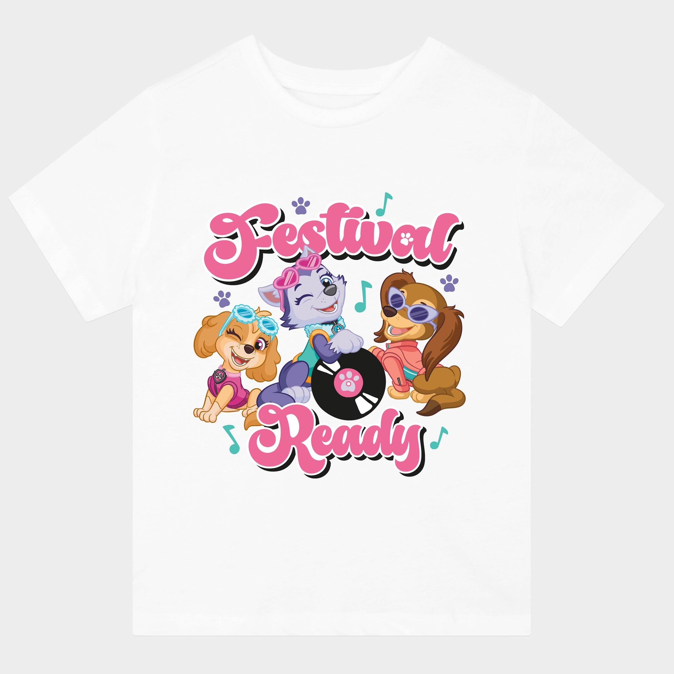 Paw Patrol White Girls Festival T-Shirt - Character.com