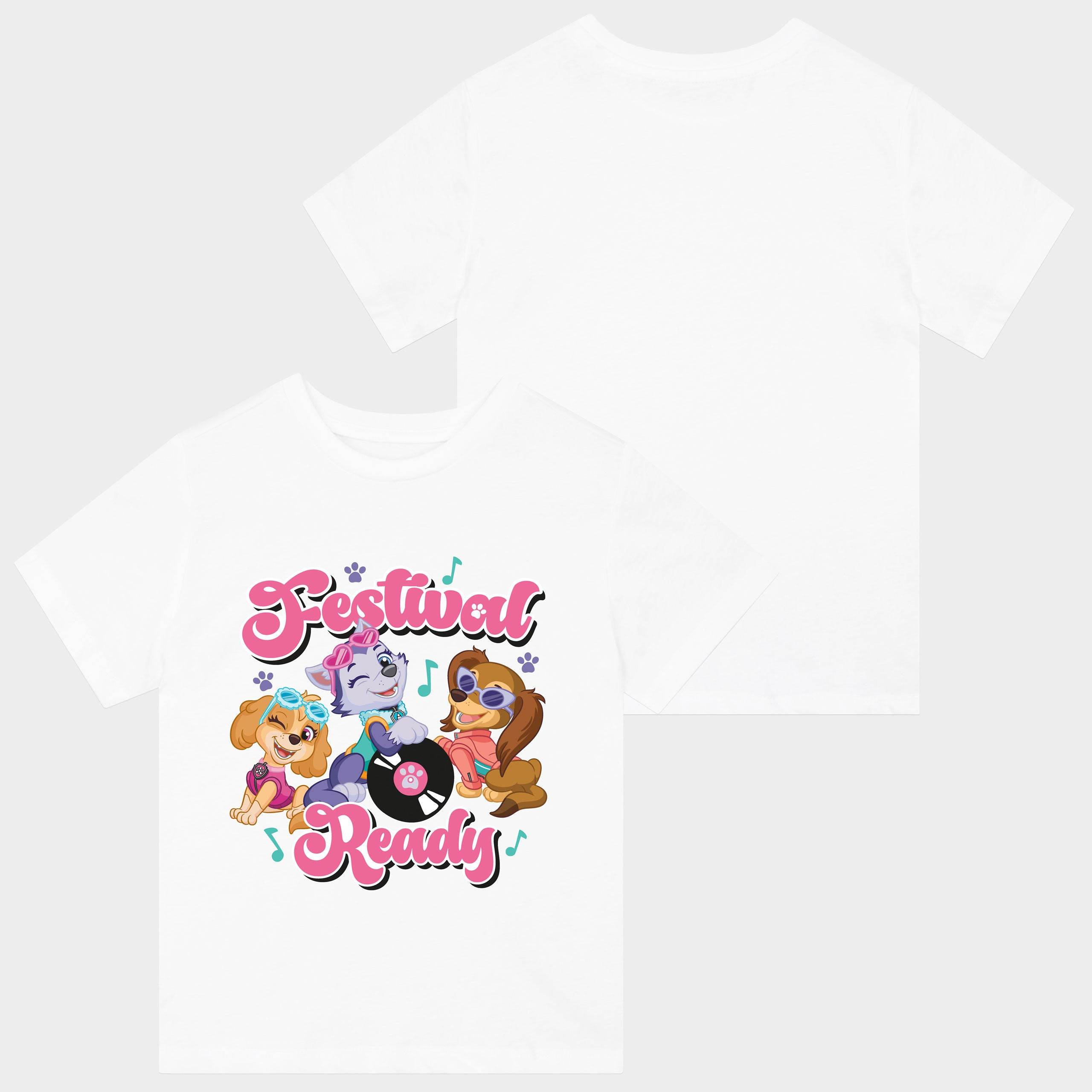 Paw Patrol White Girls Festival T-Shirt - Character.com