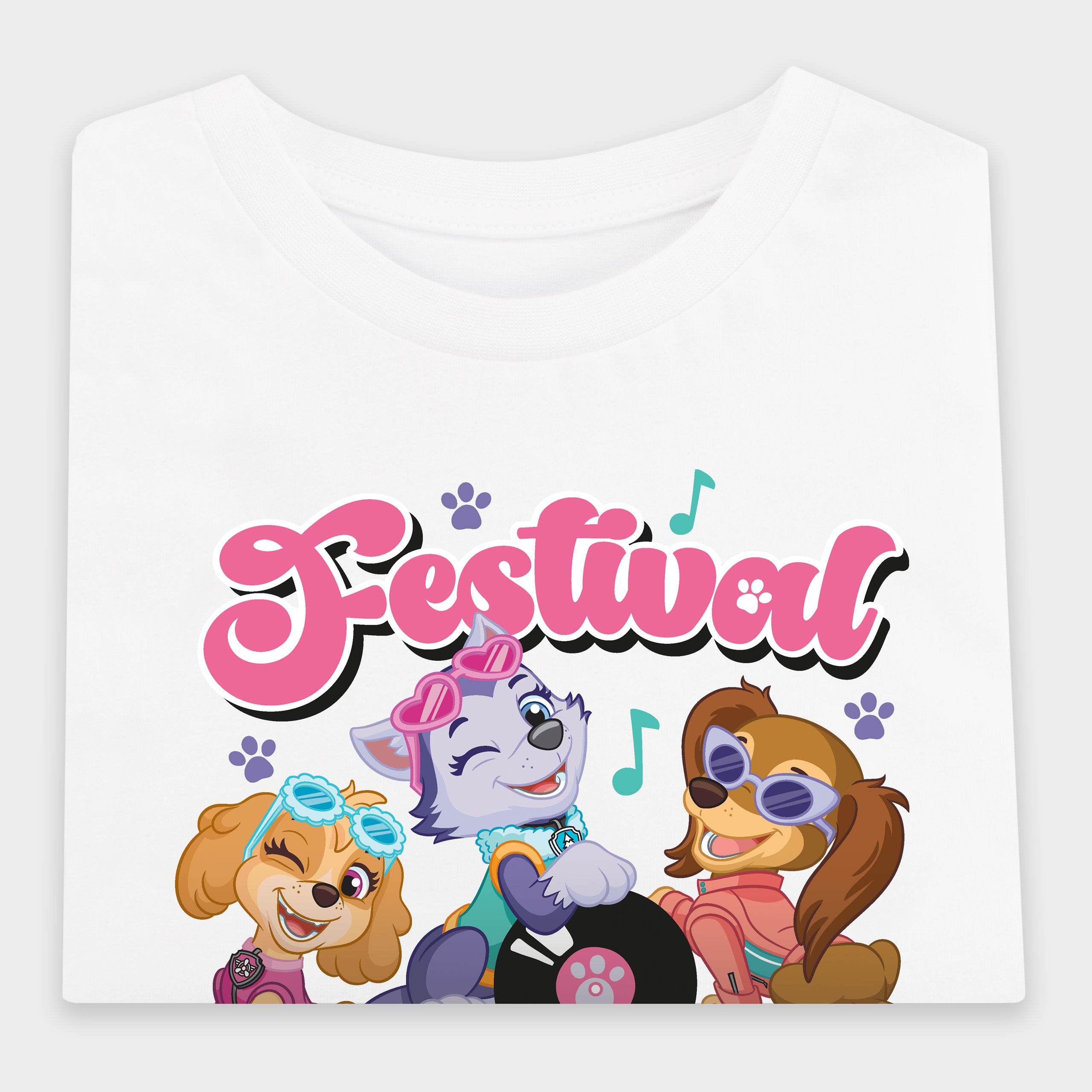 Paw Patrol White Girls Festival T-Shirt - Character.com