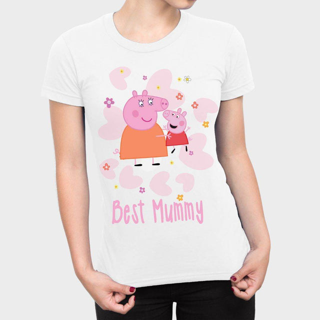 Ladies Peppa Pig - Best Mummy T-shirt - Character.com