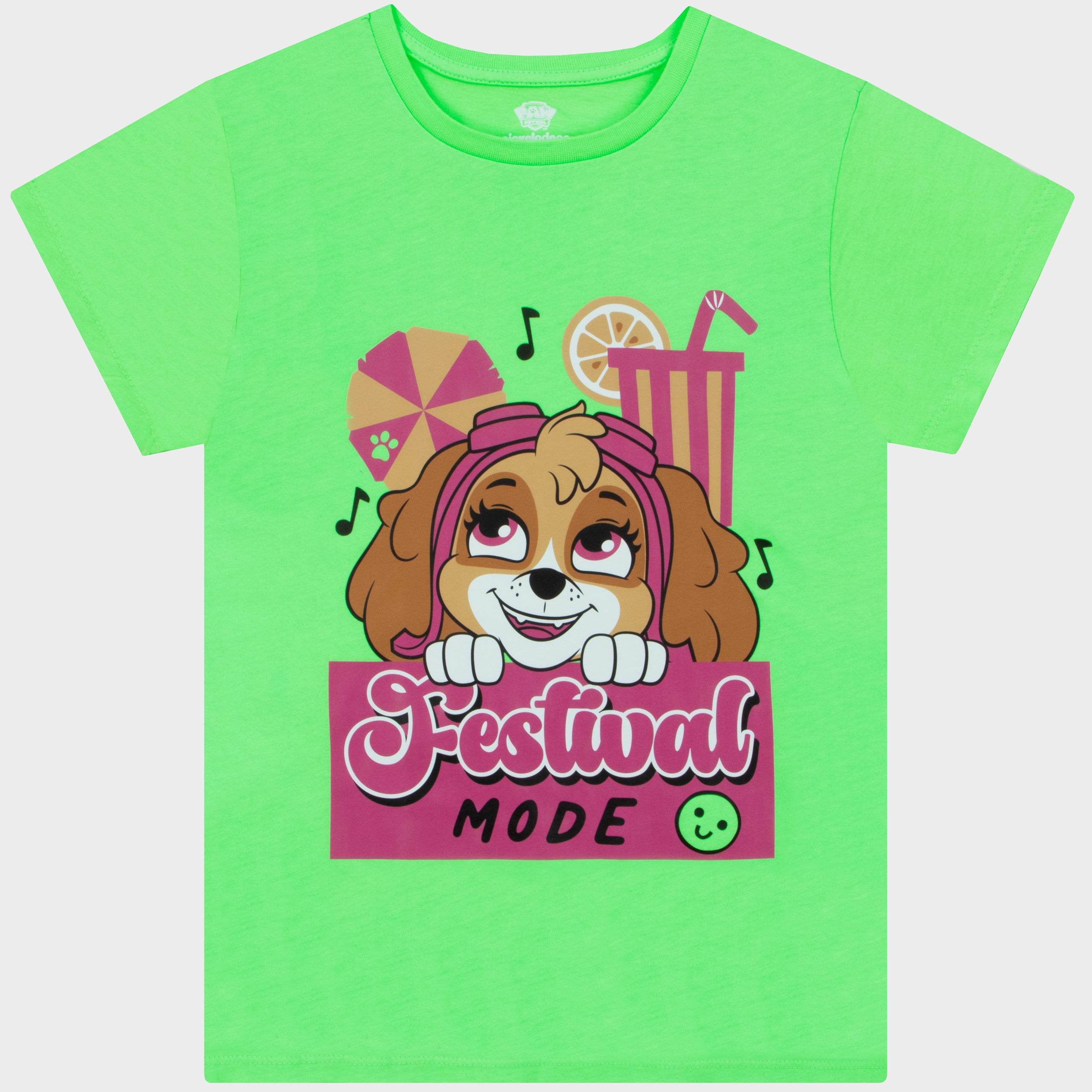 Paw Patrol Lime Girls Festival T-Shirt - Character.com