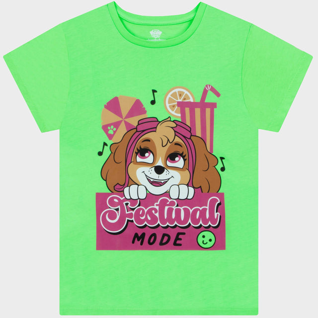 Paw Patrol Lime Girls Festival T-Shirt - Character.com