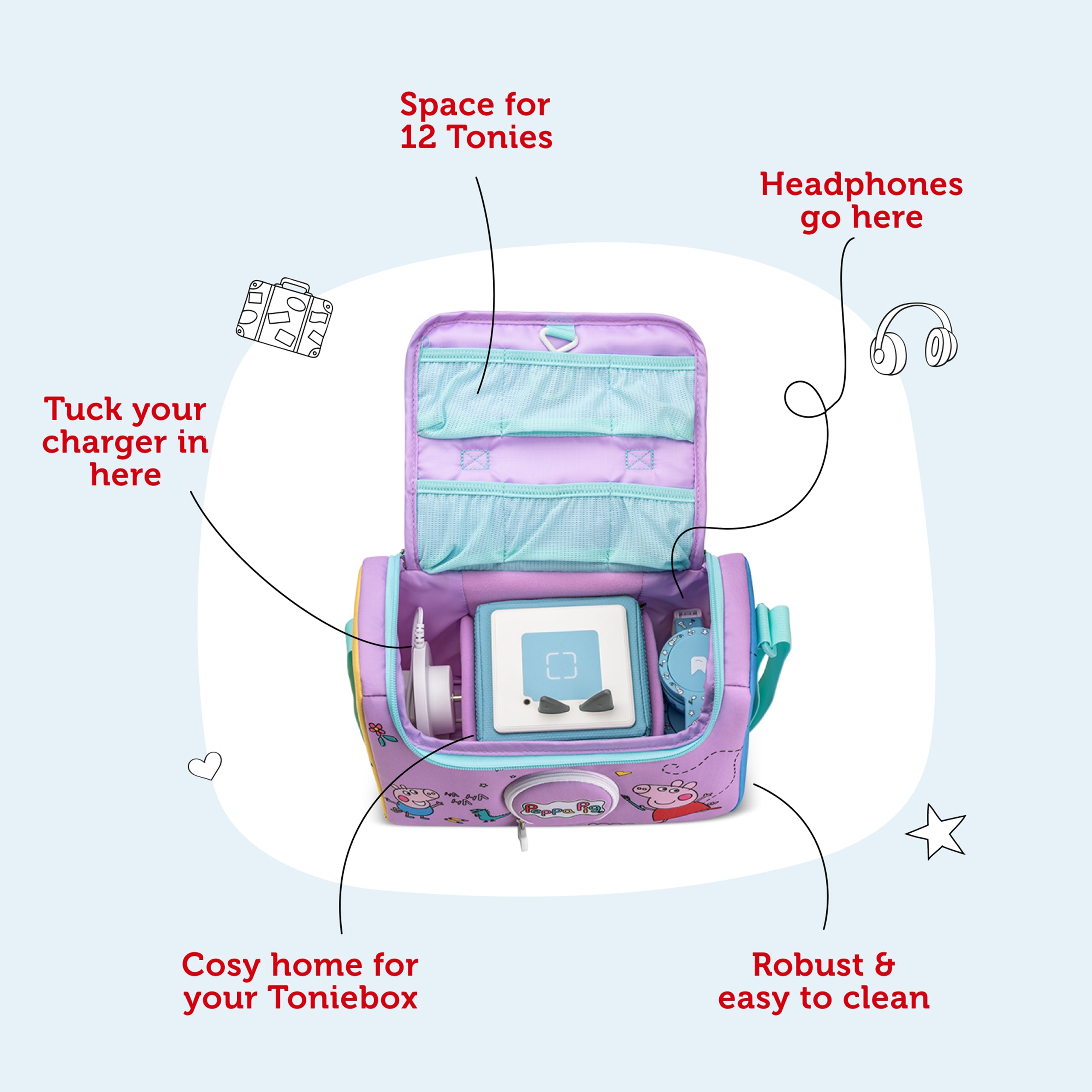 Tonies Peppa Pig Listen & Play Bag