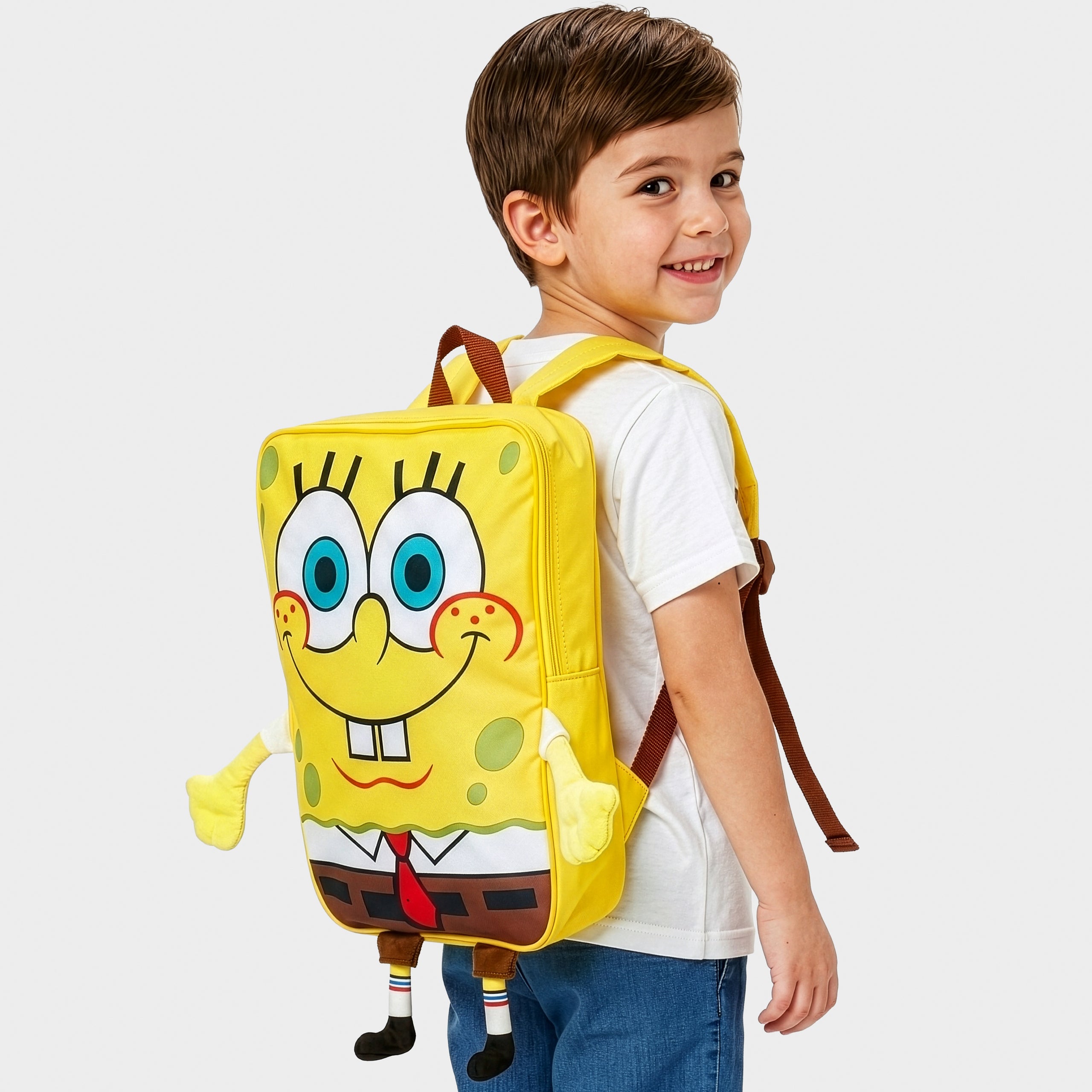 SpongeBob SquarePants Backpack With 3D Plush Arms & Legs