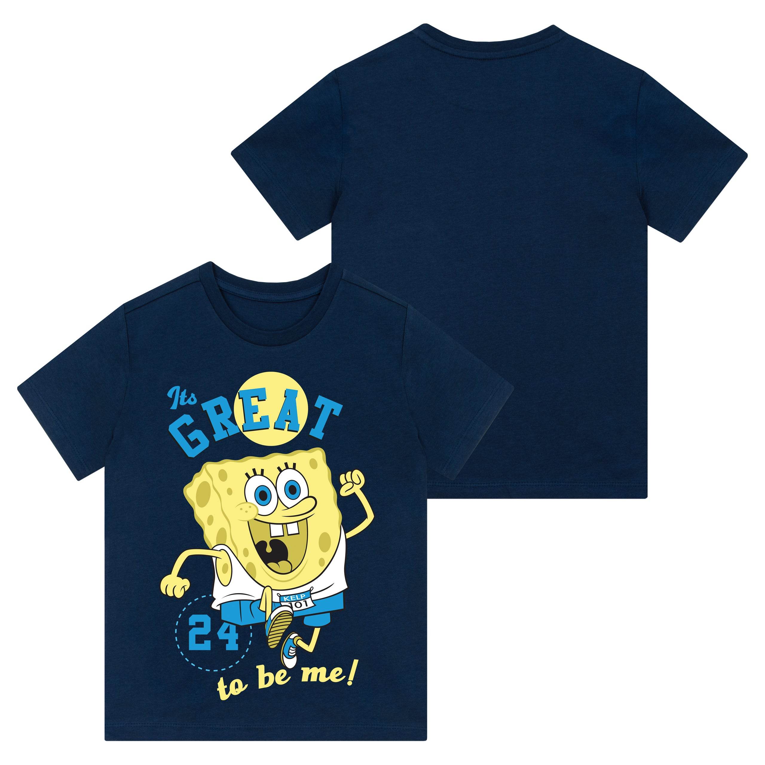 SpongeBob SquarePants 2-Piece Outfit Set - Boys Short Sleeve T-Shirt & Shorts In Blue & Yellow