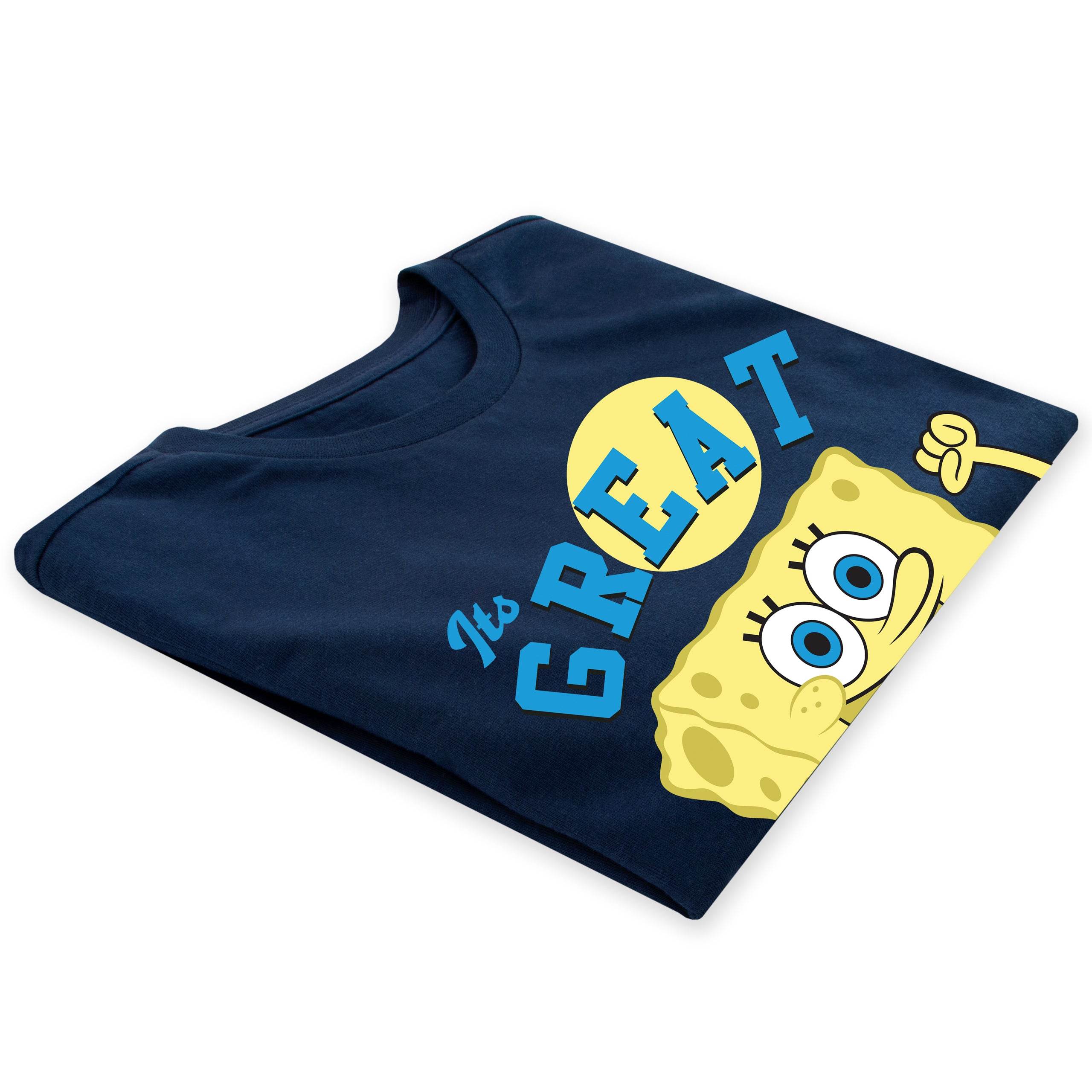 SpongeBob SquarePants 2-Piece Outfit Set - Boys Short Sleeve T-Shirt & Shorts In Blue & Yellow