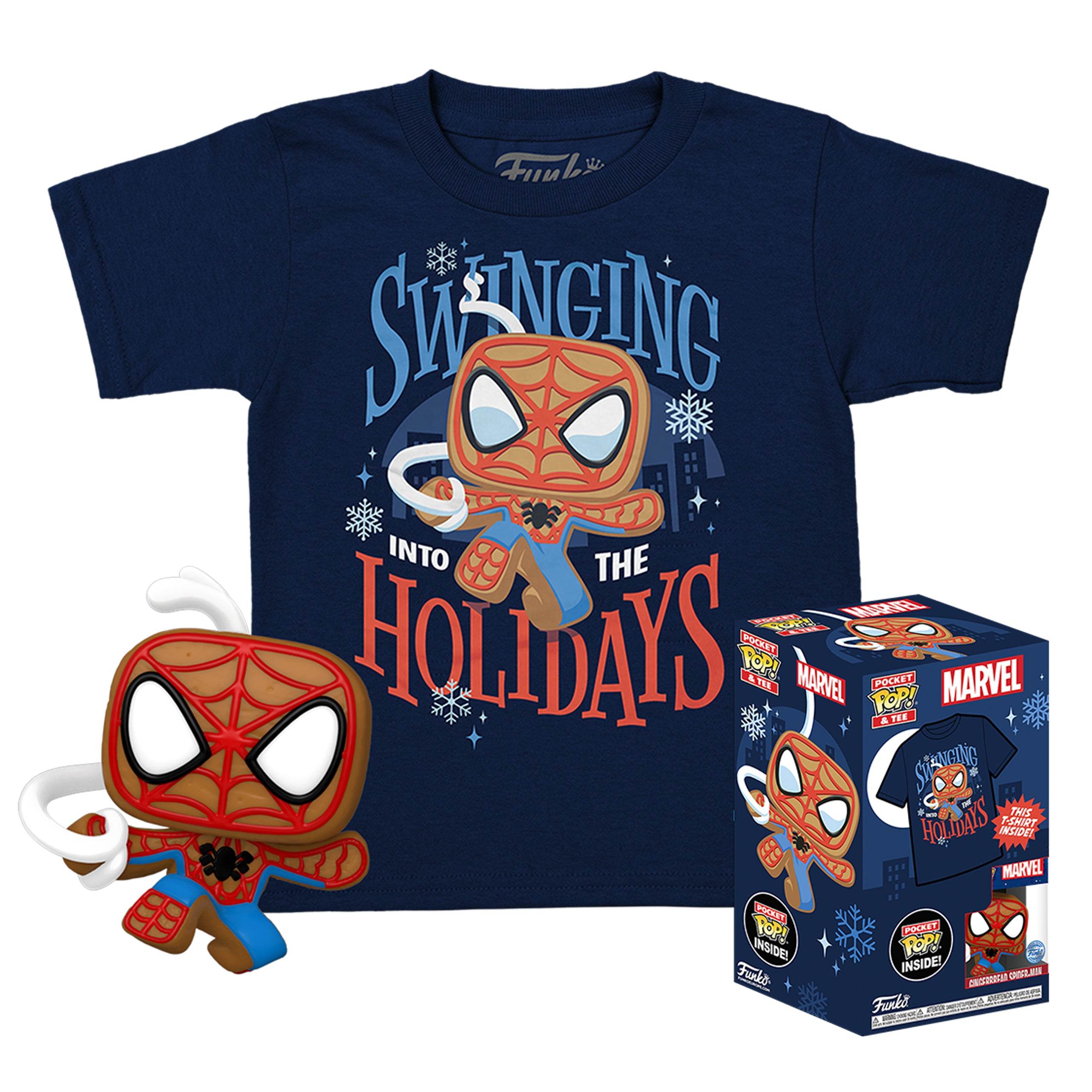 Funko Marvel Spiderman Christmas Pocket Pop And T-Shirt - Character.com