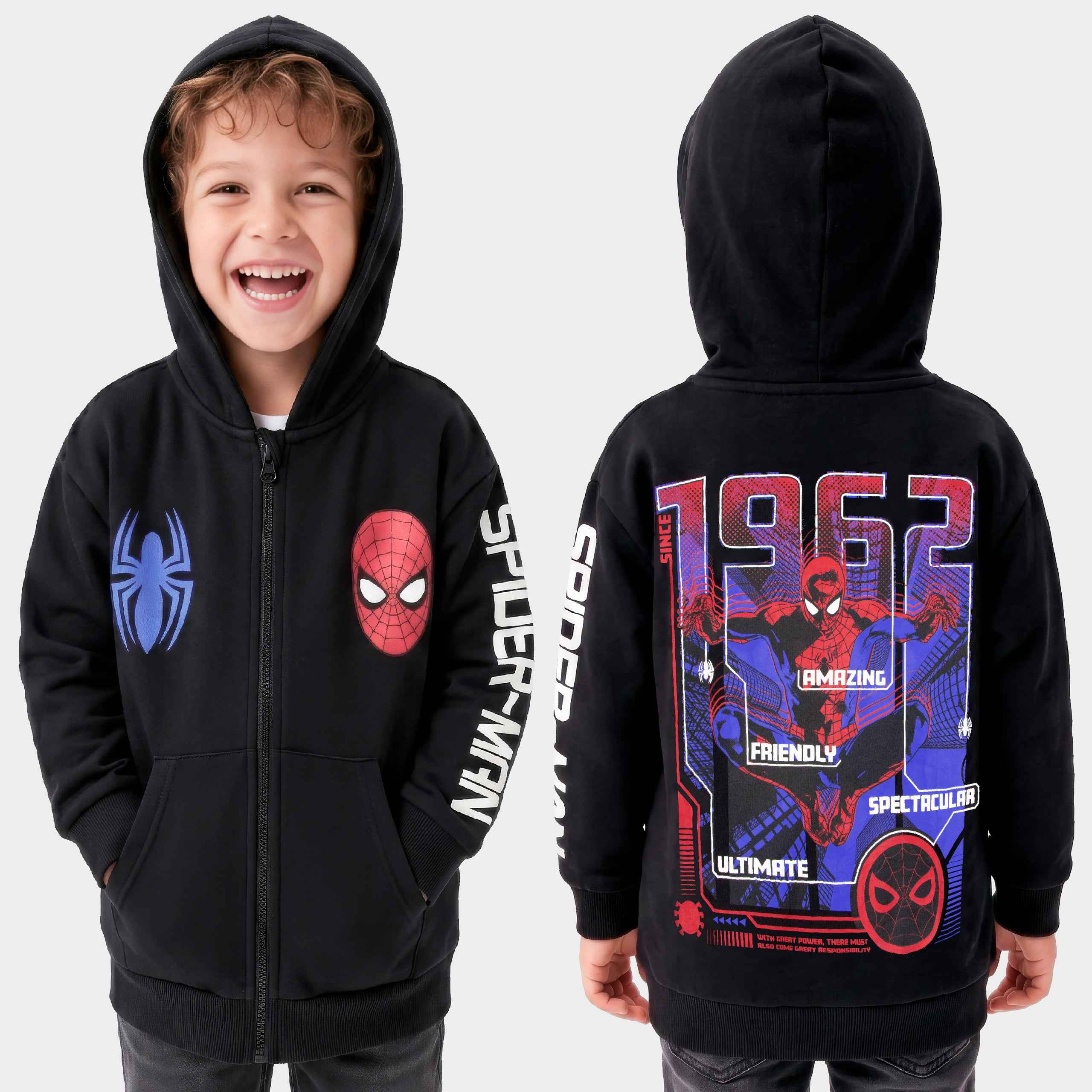 Marvel Spiderman Zip Thru Hoodie