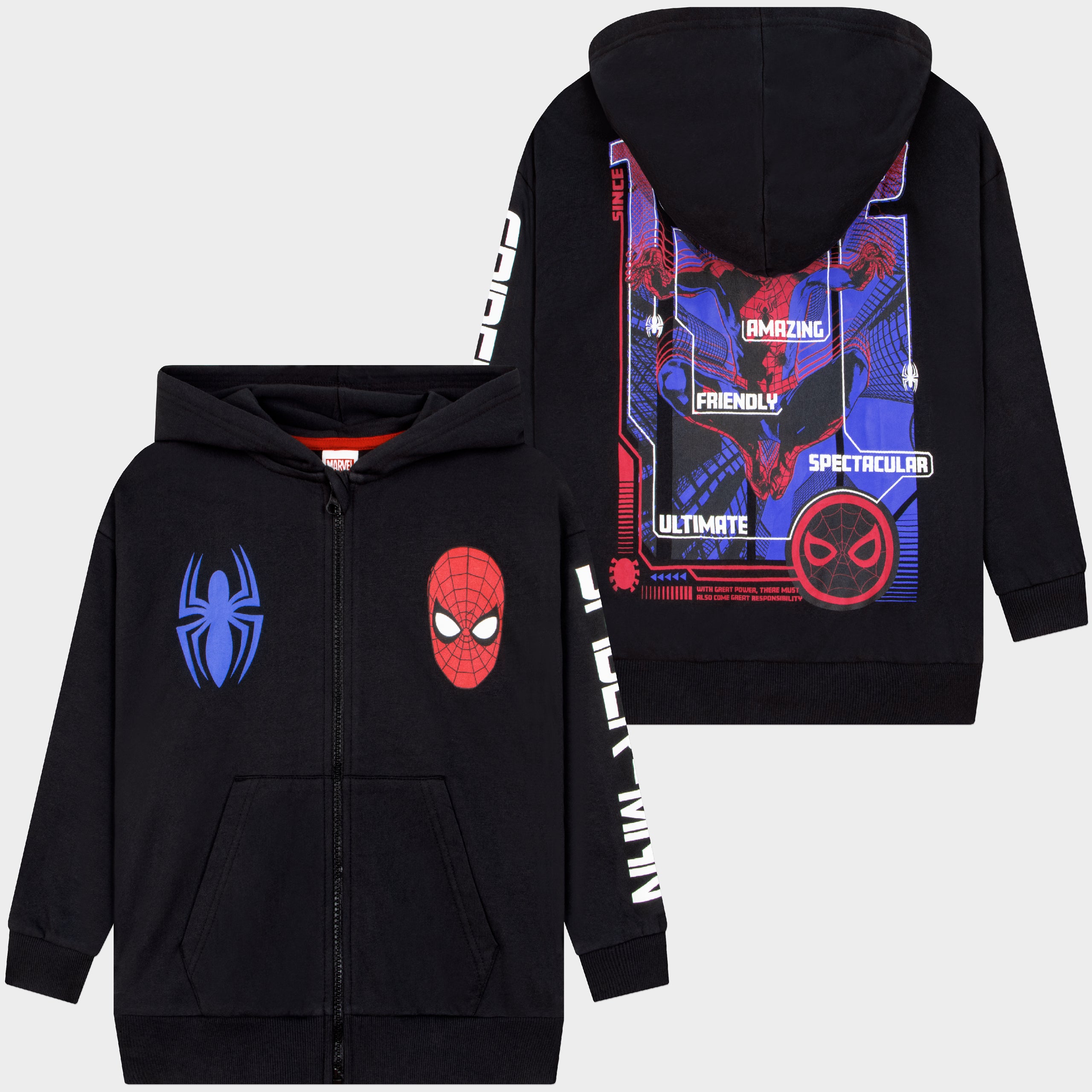 Marvel Spiderman Zip Thru Hoodie