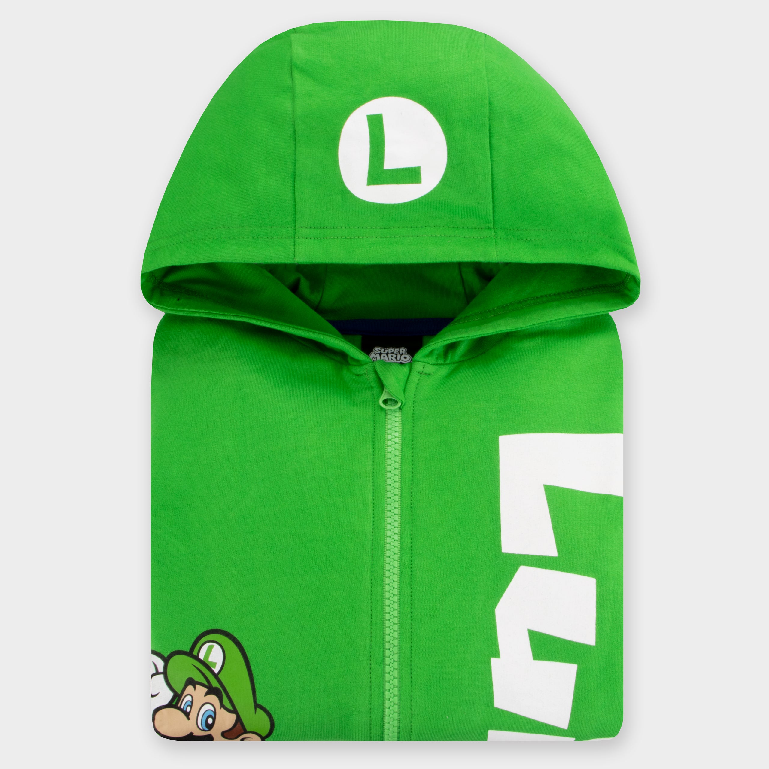 Zip Through Super Mario Hoodie - Luigi