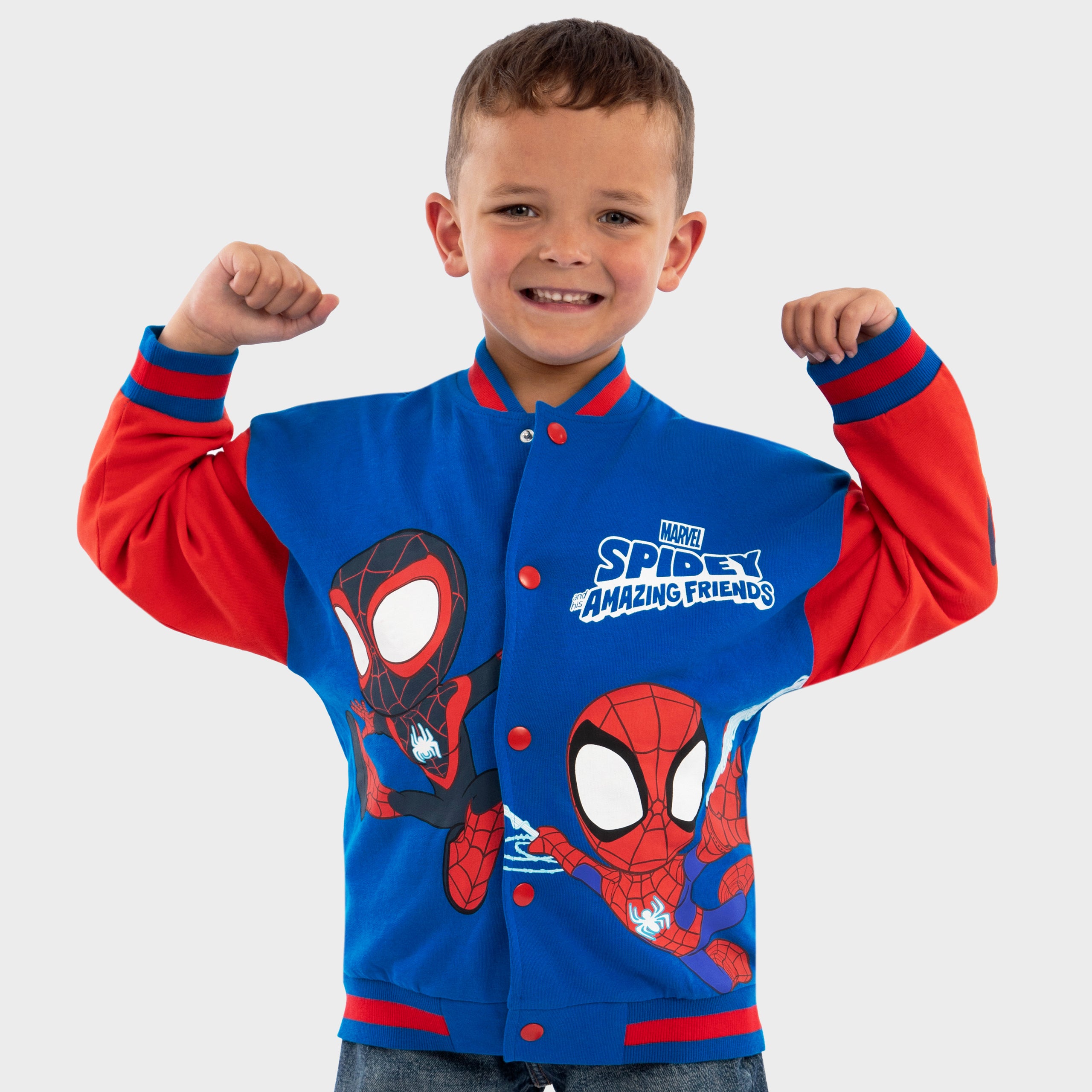 Jongens meisjes Spiderman Varsity honkbaljack met Glow in the Dark Eyes Kids Marvel Spidey Jas Kinderen Warm Bomberjas, Grijs, 9-10 jaar Jongens meisjes Spiderman Varsity honkbaljack met Glow in the Dark Eyes Kids Marvel Spidey Jas Kinderen Warm Bomberjas, Grijs, 9-10 jaar