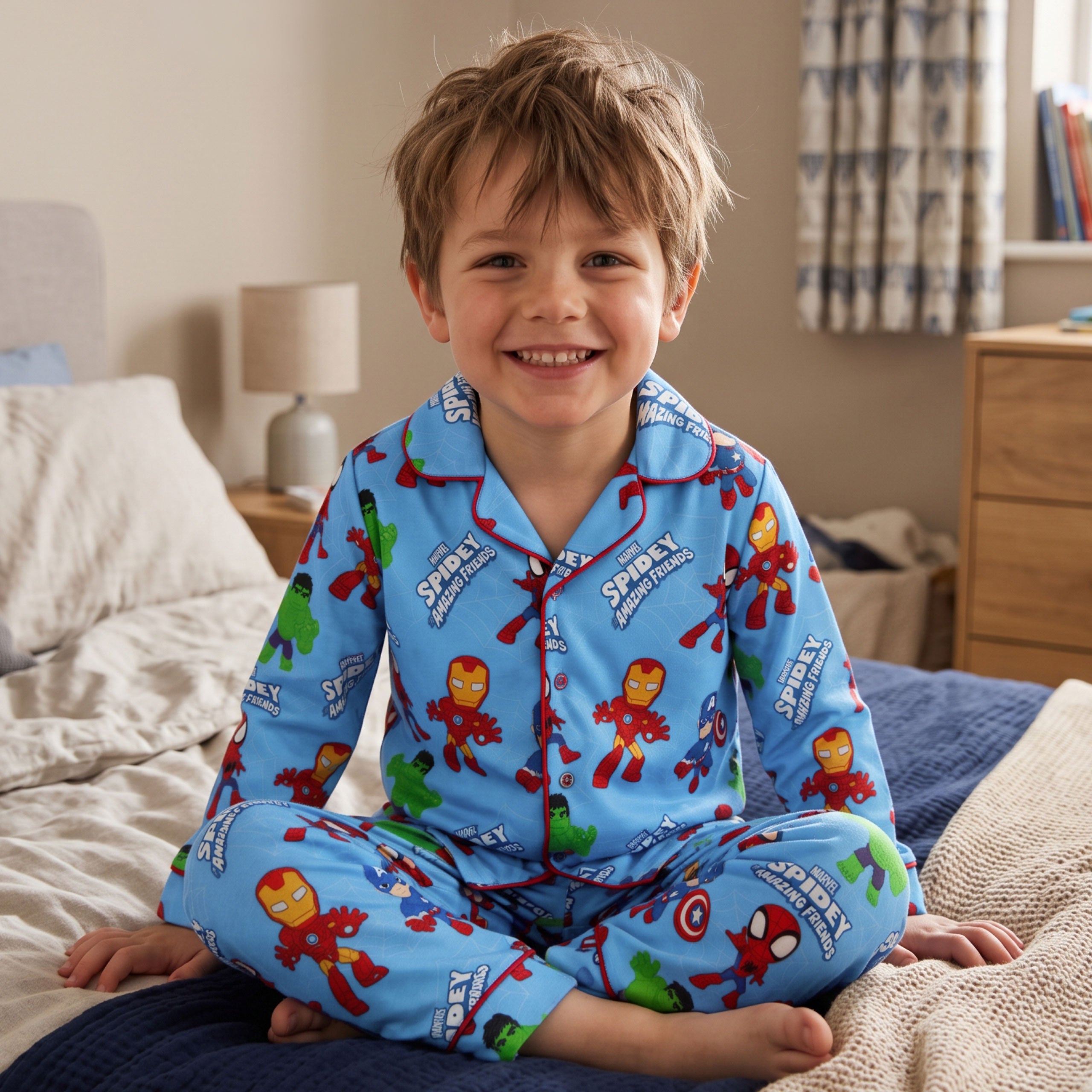 Marvel Spidey And His Amazing Friends Button Up Pyjamas
