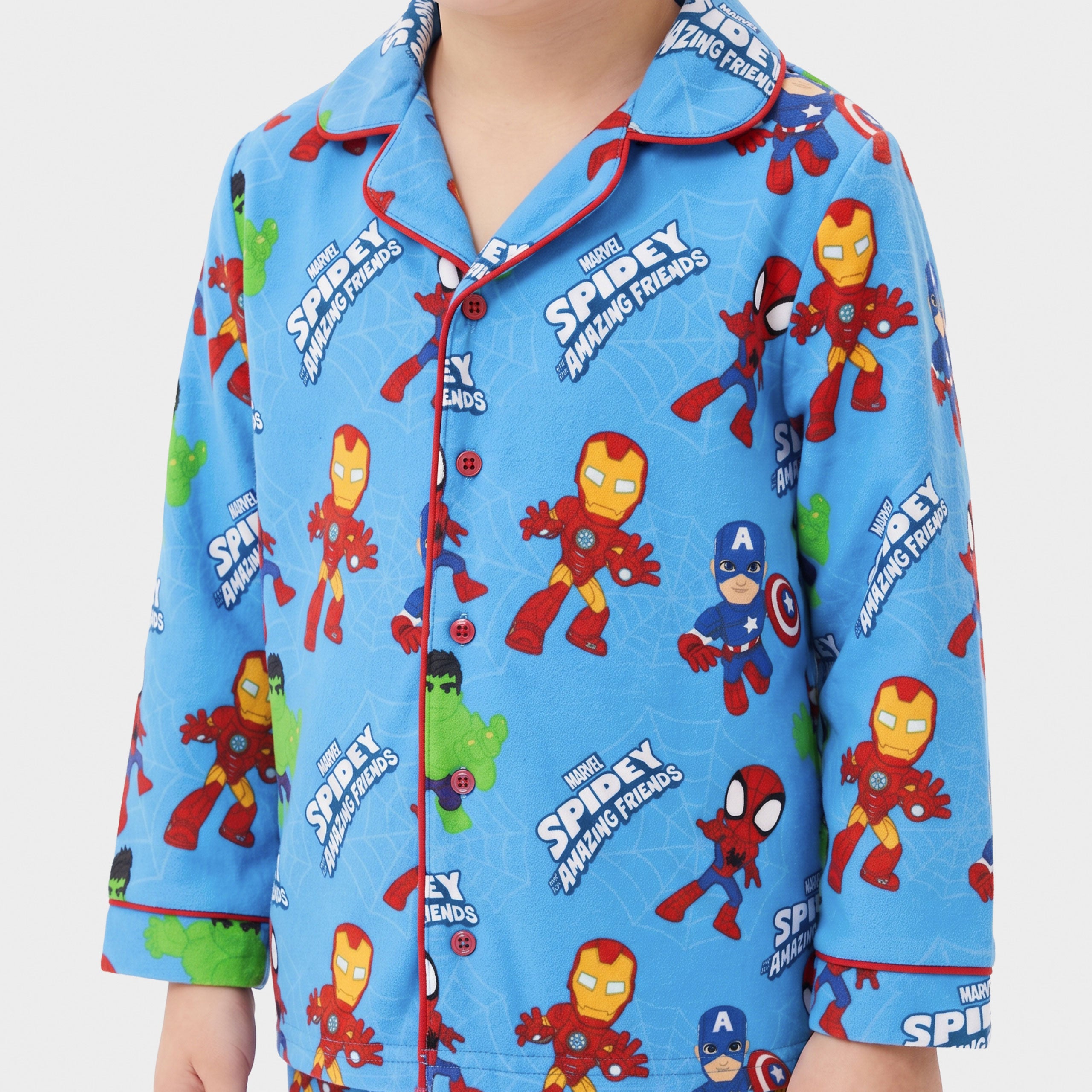 Marvel Spidey And His Amazing Friends Button Up Pyjamas