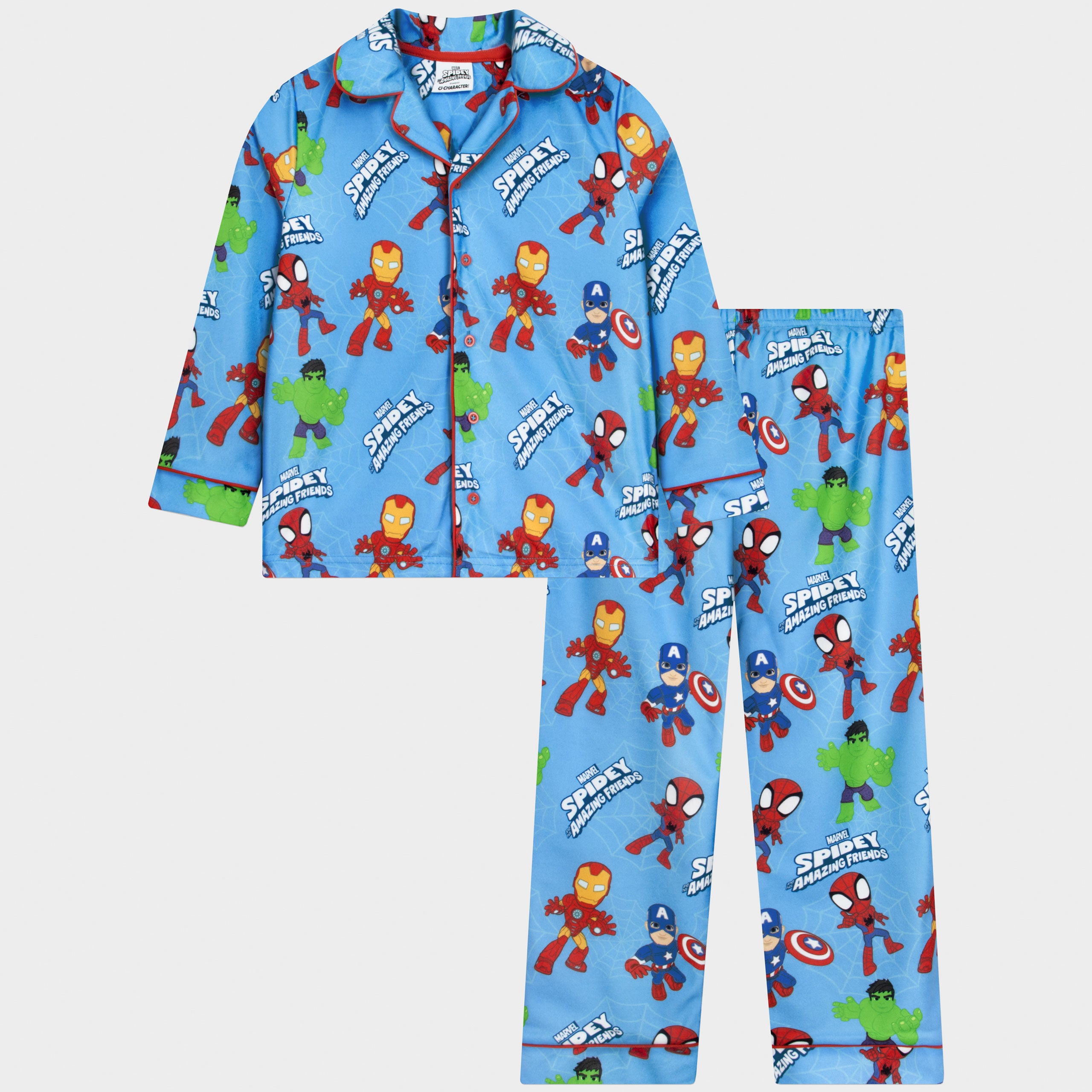 Marvel Spidey And His Amazing Friends Button Up Pyjamas