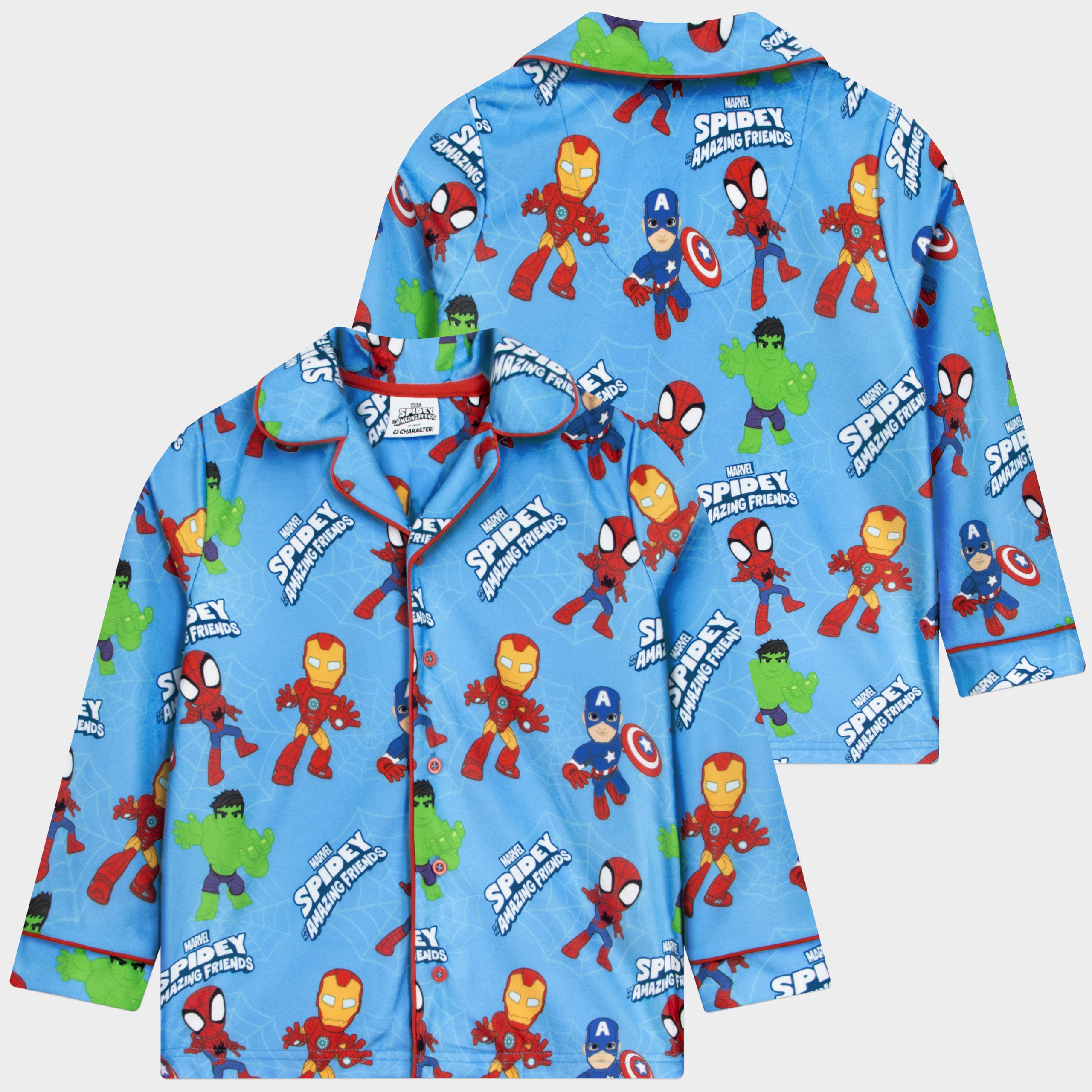 Marvel Spidey And His Amazing Friends Button Up Pyjamas