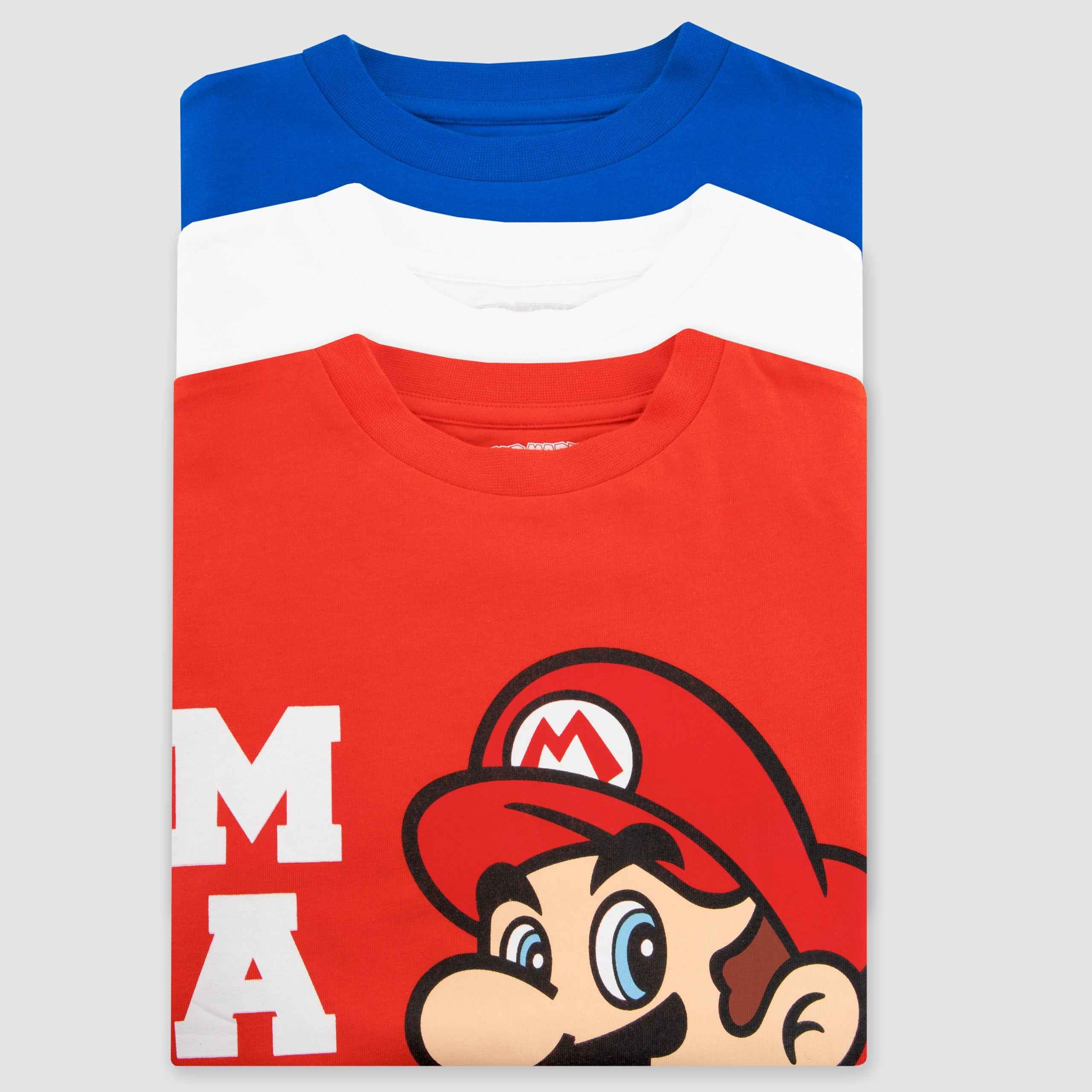 Super Mario T-shirts- 3 Pack