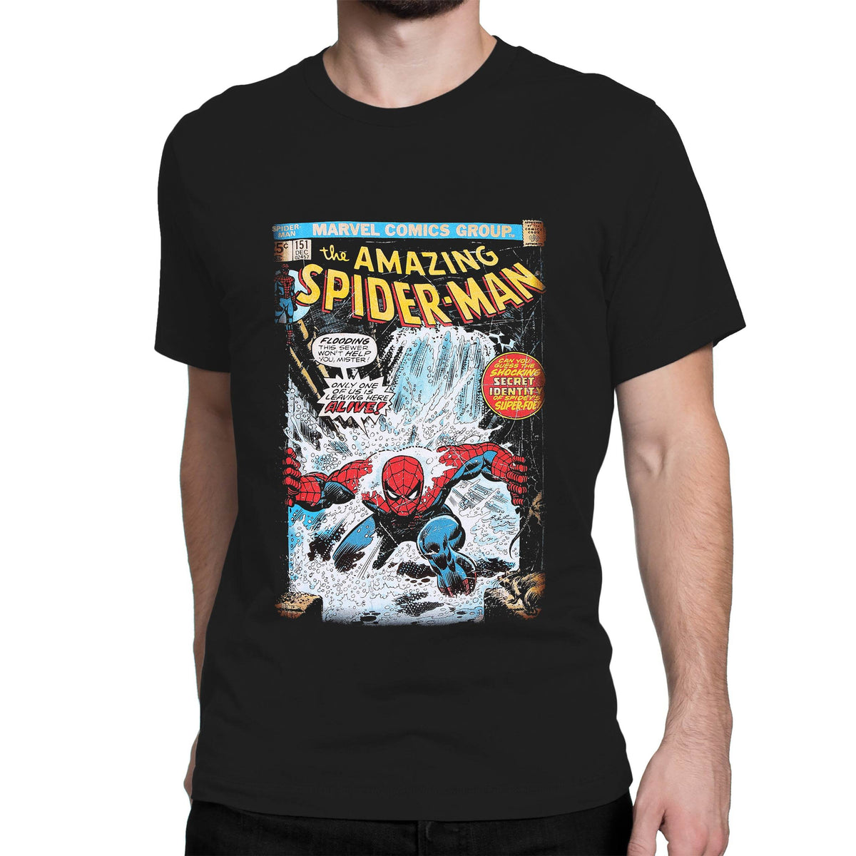 T-shirt Vintage Jerzees Marvel Spiderman Green Goblin – Taille S, Occasion