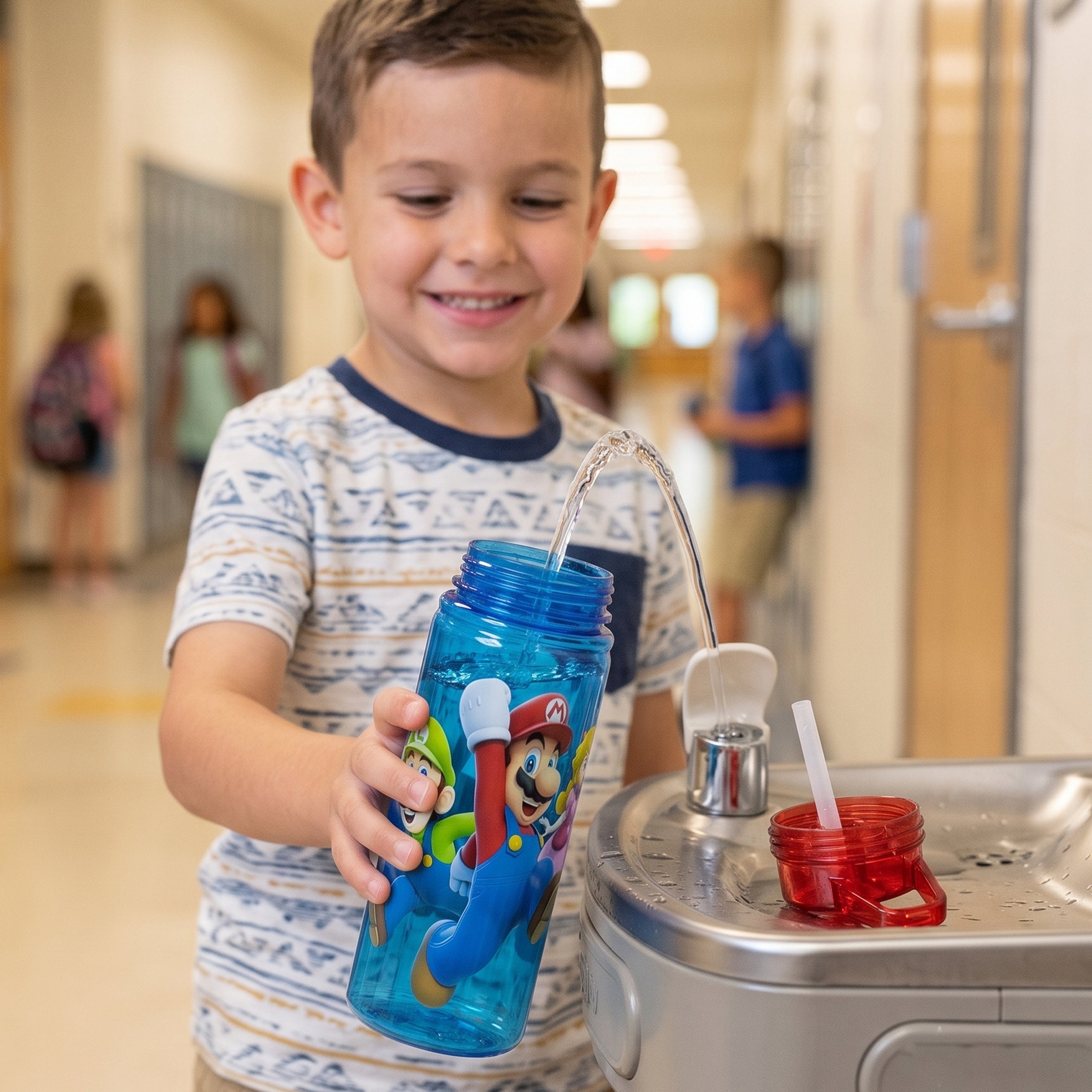 Super Mario And Luigi Water Bottle