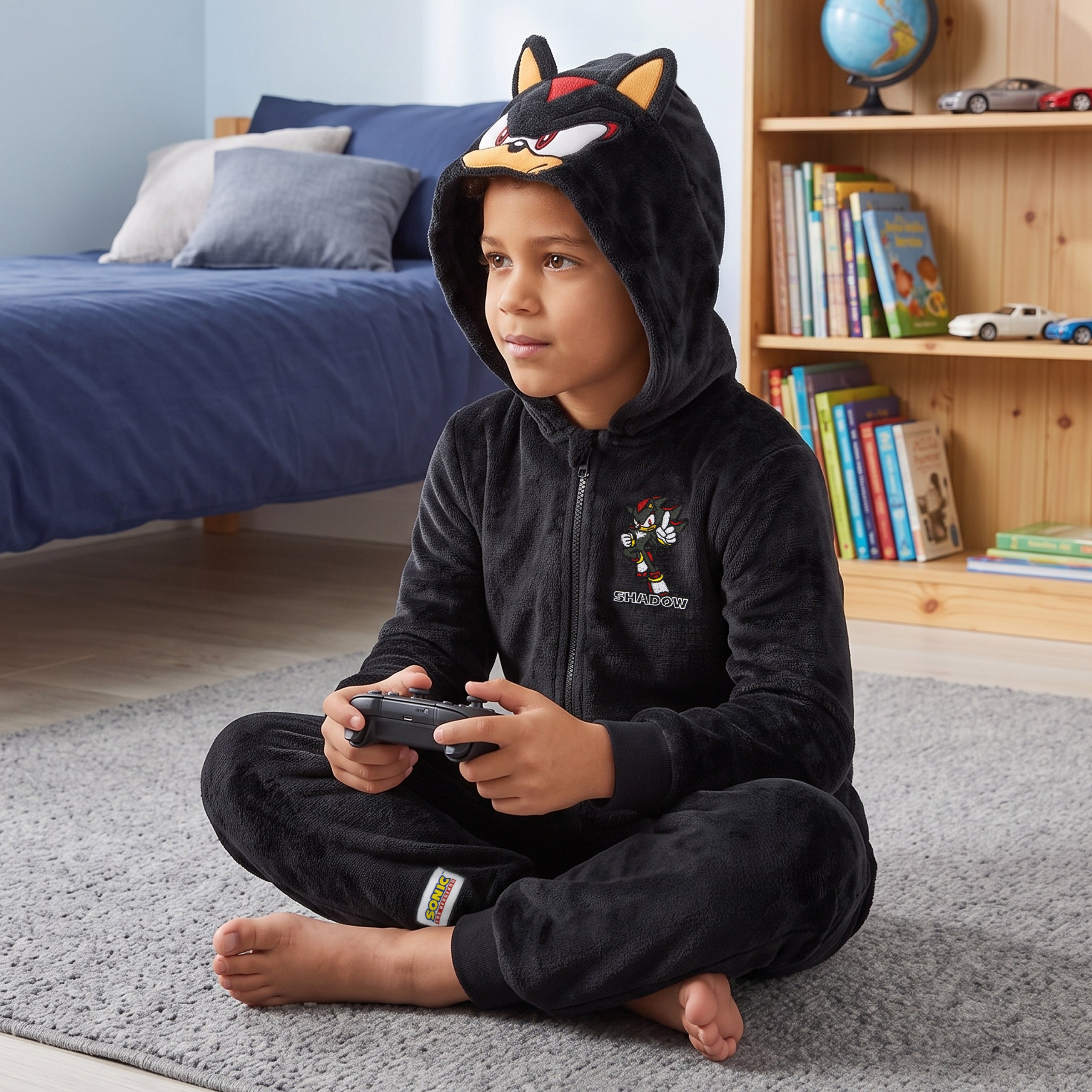 Sonic the Hedgehog Shadow Onesie With 3D Ears