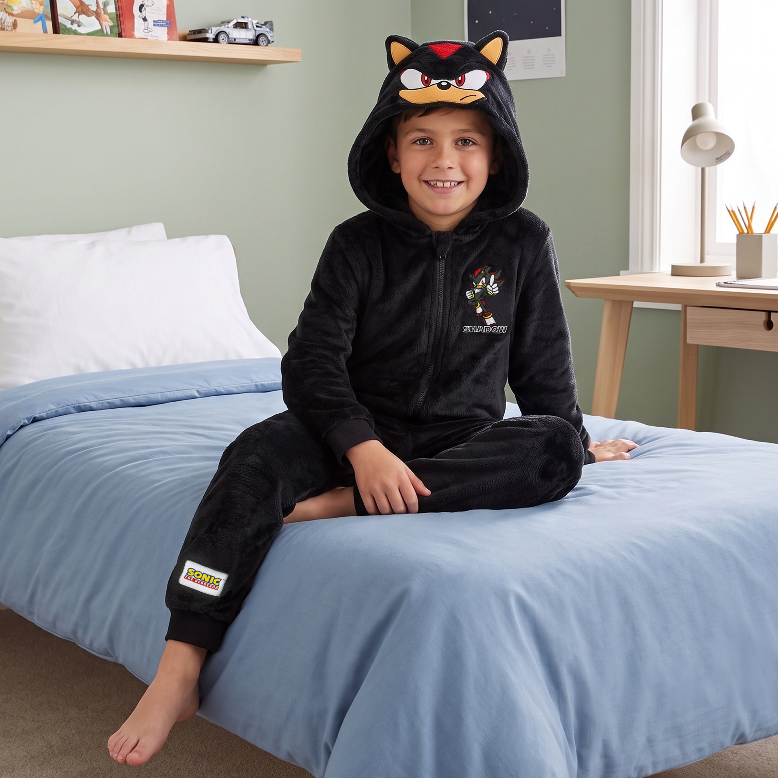 Sonic the Hedgehog Shadow Onesie With 3D Ears