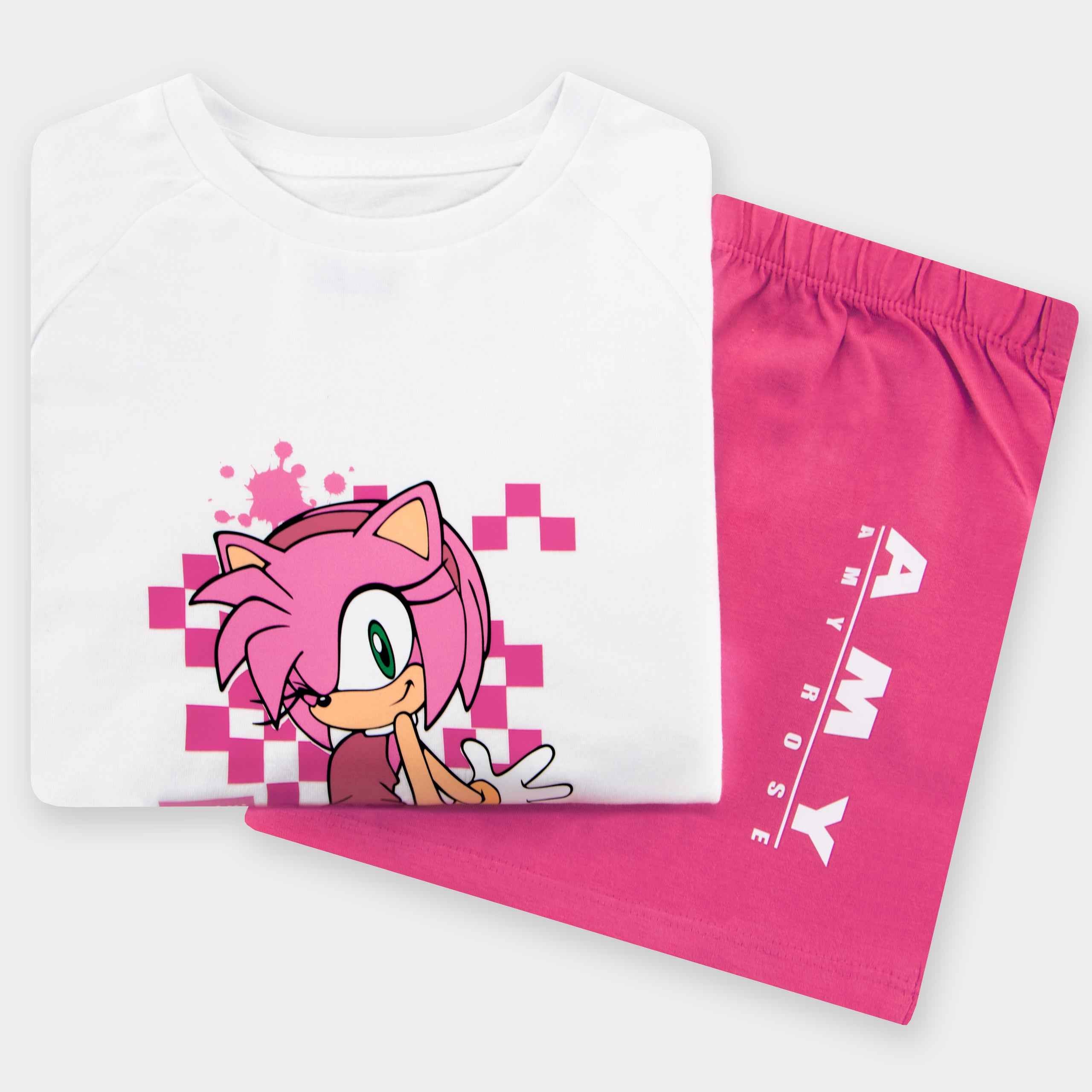 Sonic Short Pyjamas Amy Rose Pjs Girls Nightwear - Main Image