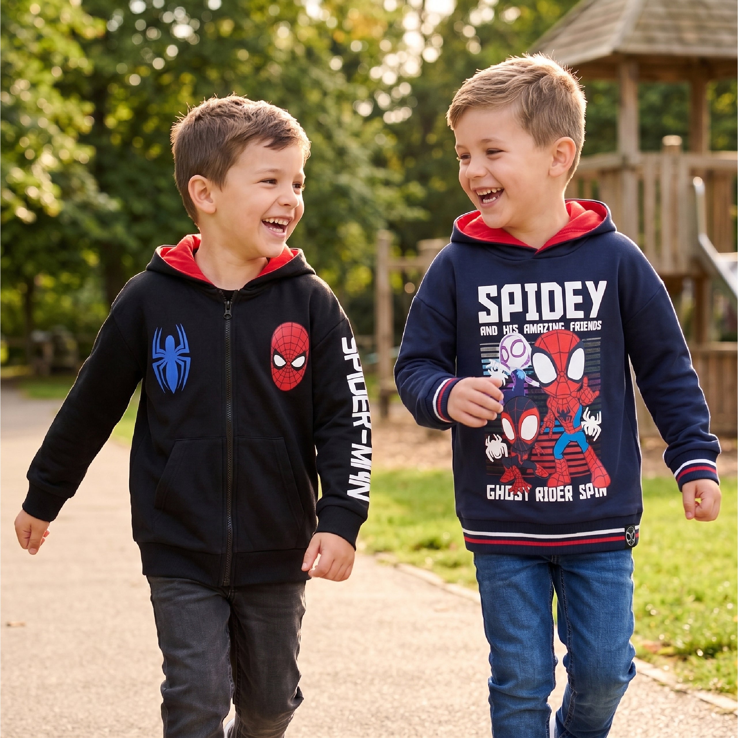 Spidey And His Amazing Friends Hoodie With Red Lined Hood