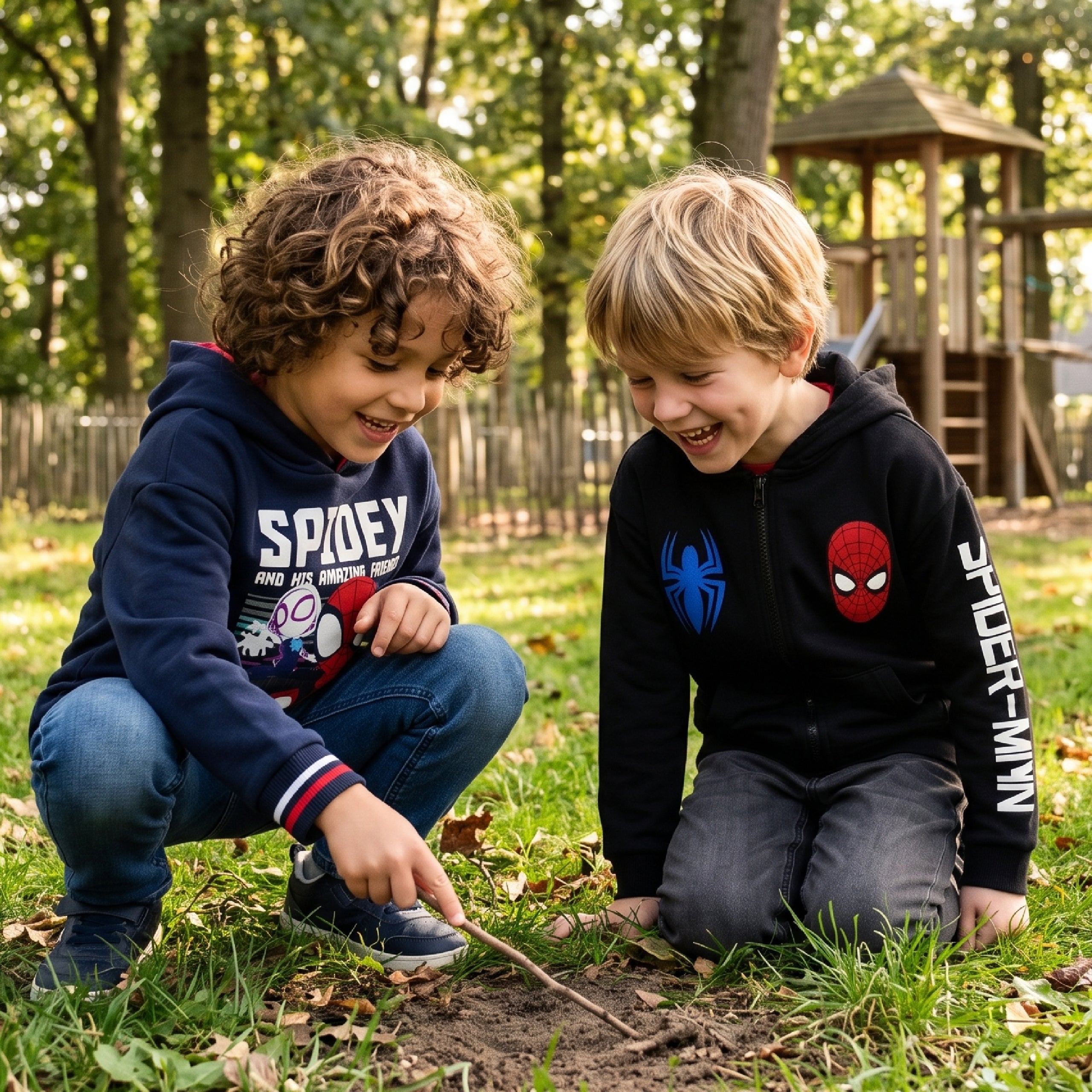 Spidey And His Amazing Friends Hoodie With Red Lined Hood