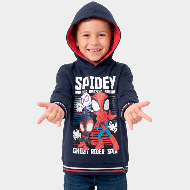 Spidey And His Amazing Friends Hoodie With Red Lined Hood