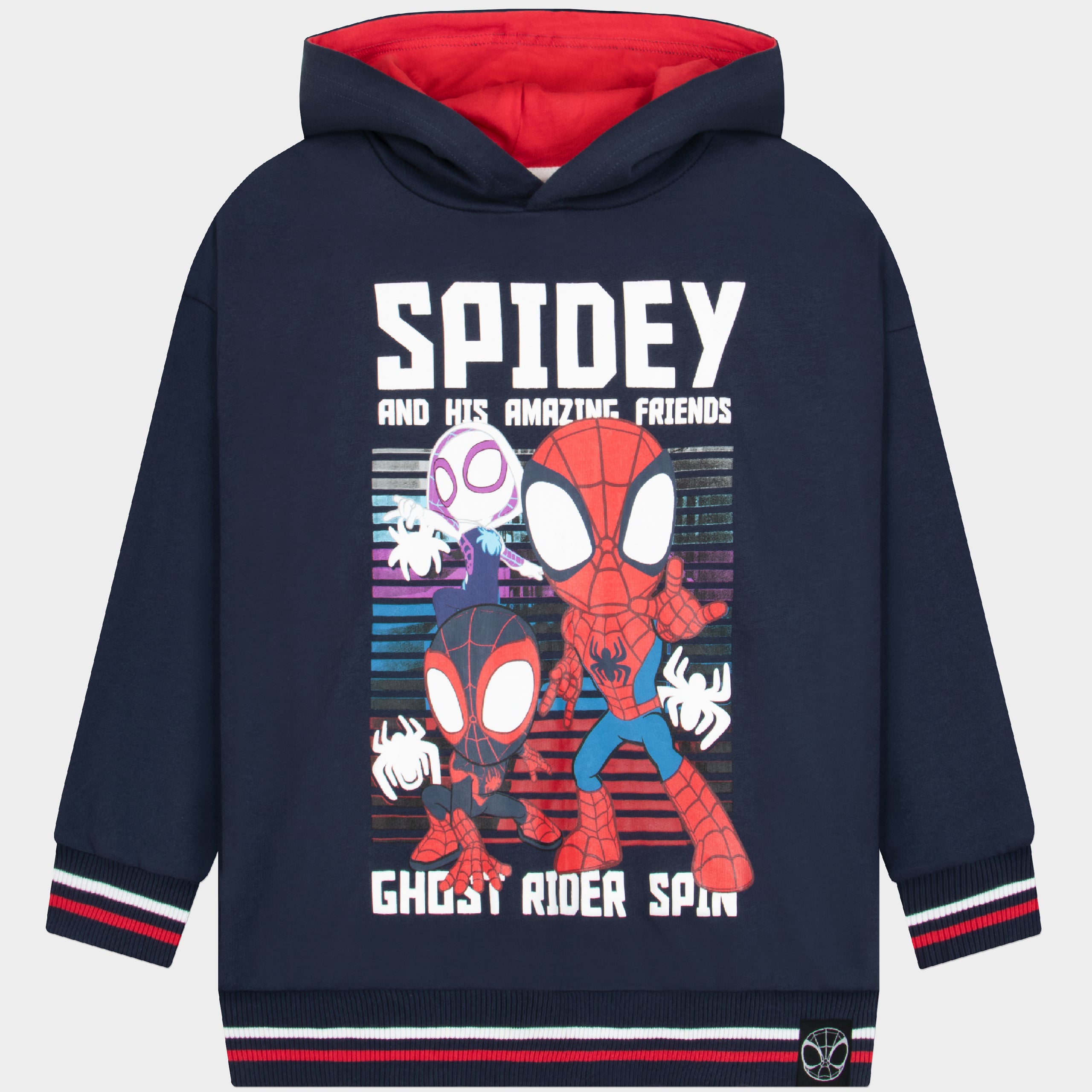 Spidey And His Amazing Friends Hoodie With Red Lined Hood