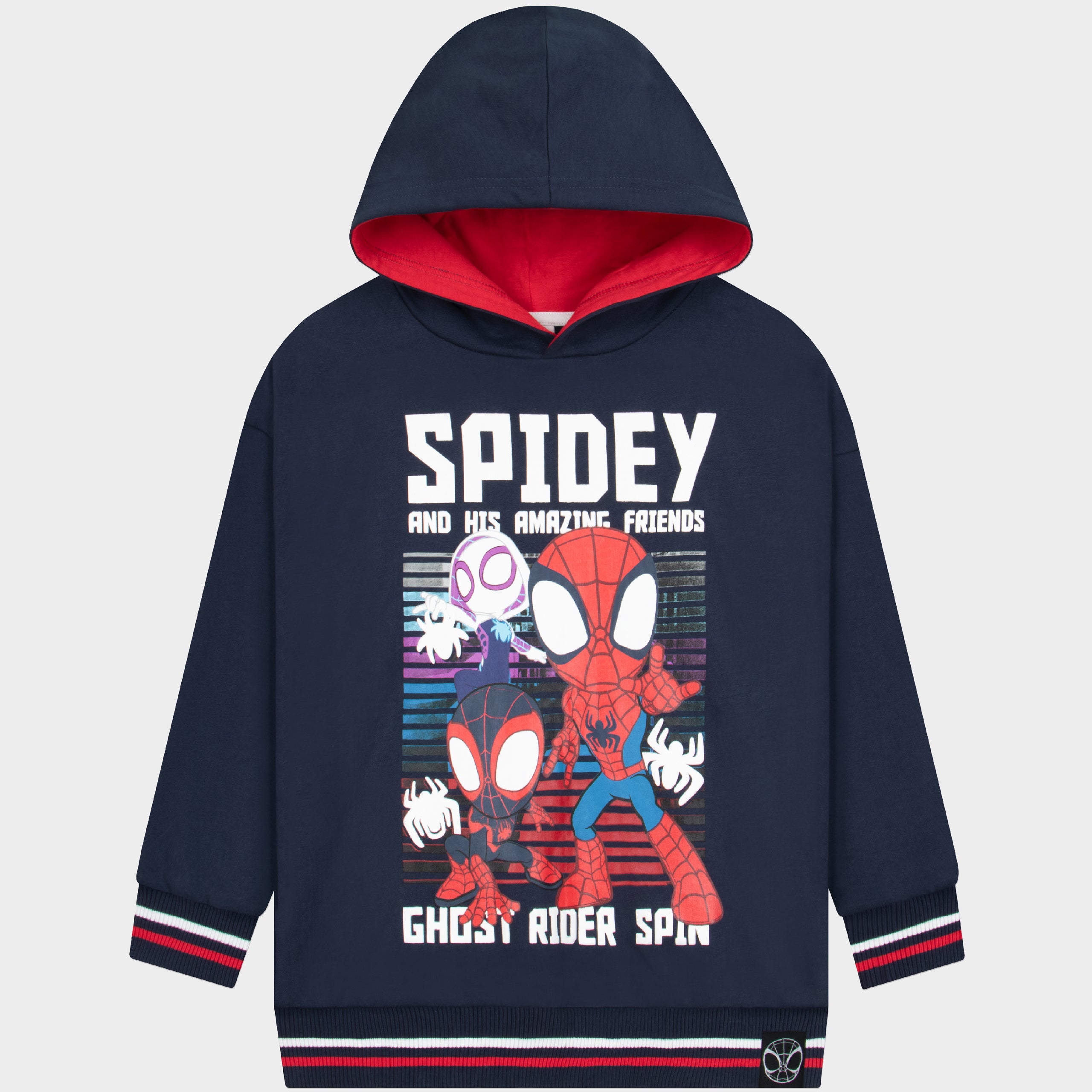 Spidey And His Amazing Friends Hoodie With Red Lined Hood