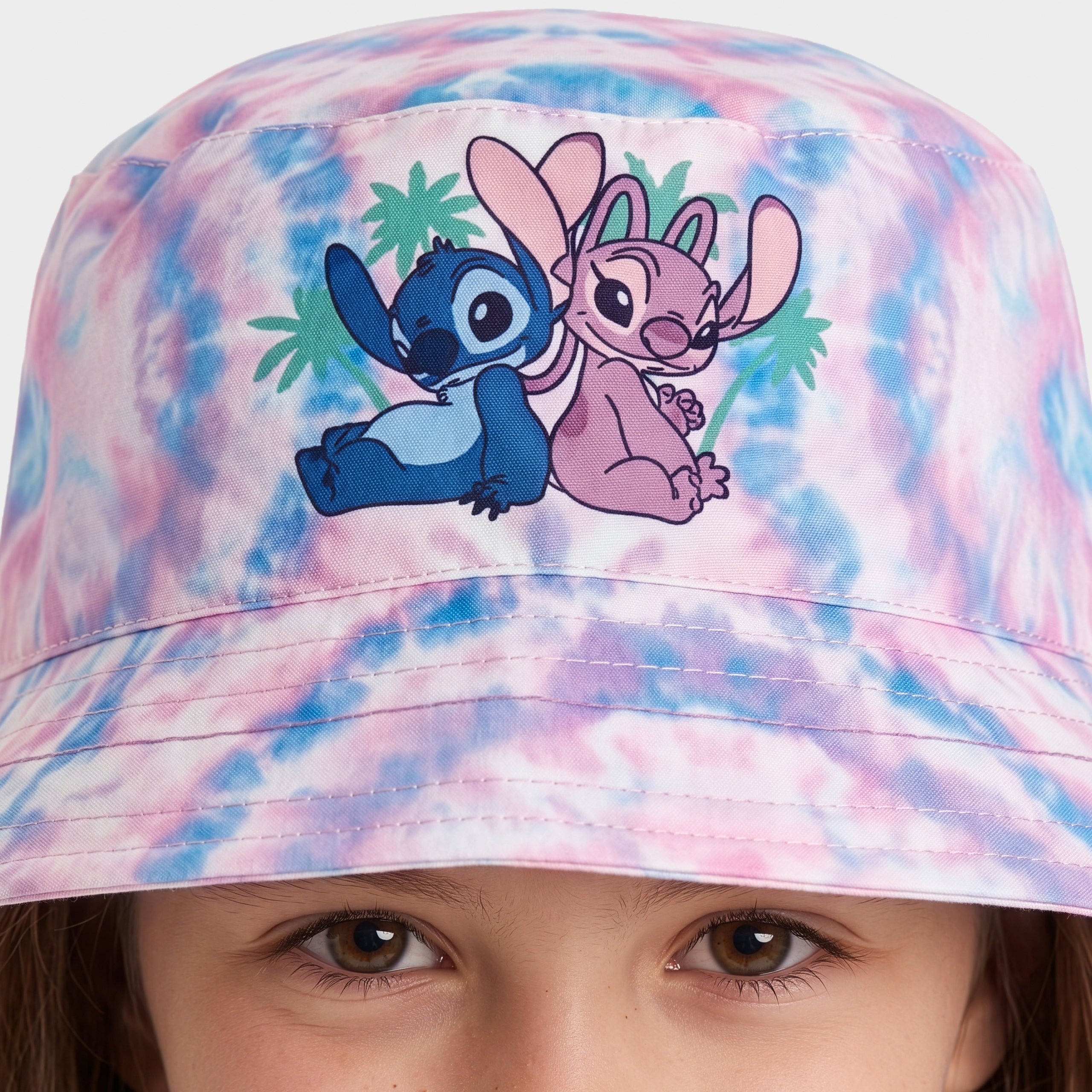 Disney Stitch And Angel Tie Dye Bucket Hat