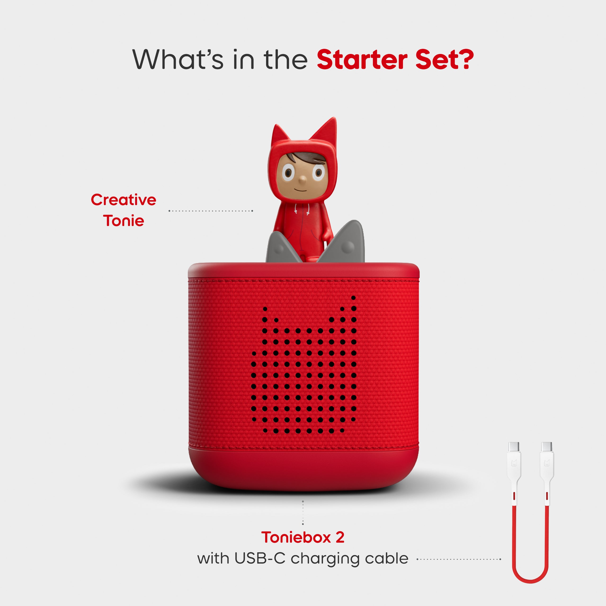 Tonies Toniebox 2 Starter Set - Red
