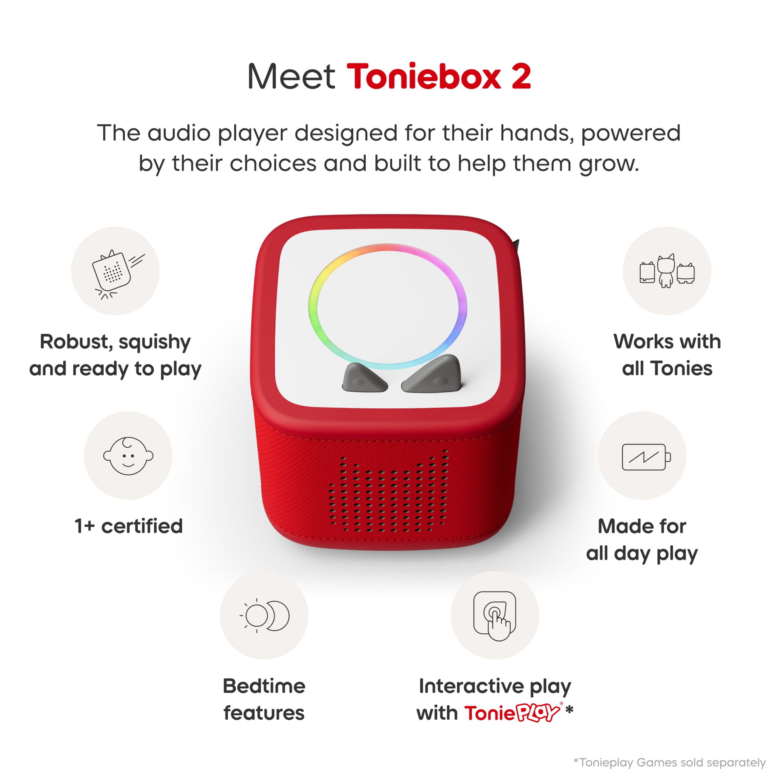 Tonies Toniebox 2 Starter Set - Red