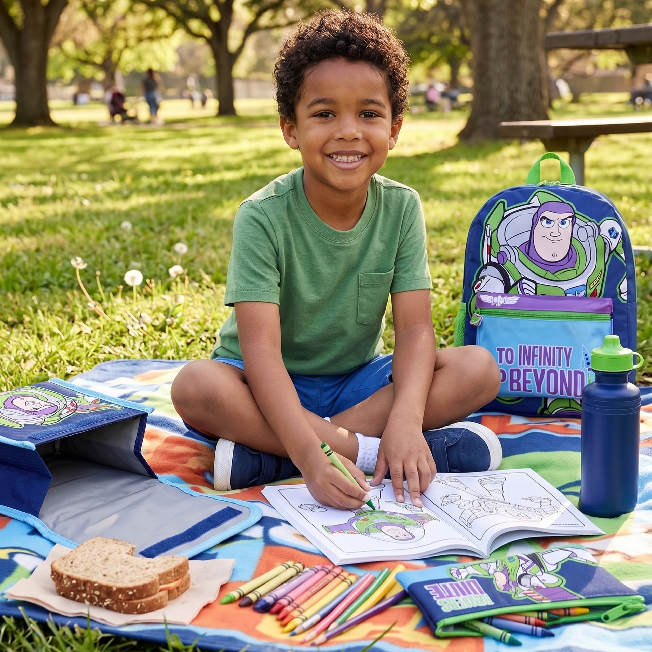 Disney Toy Story Buzz Lightyear 4 Piece Backpack Set