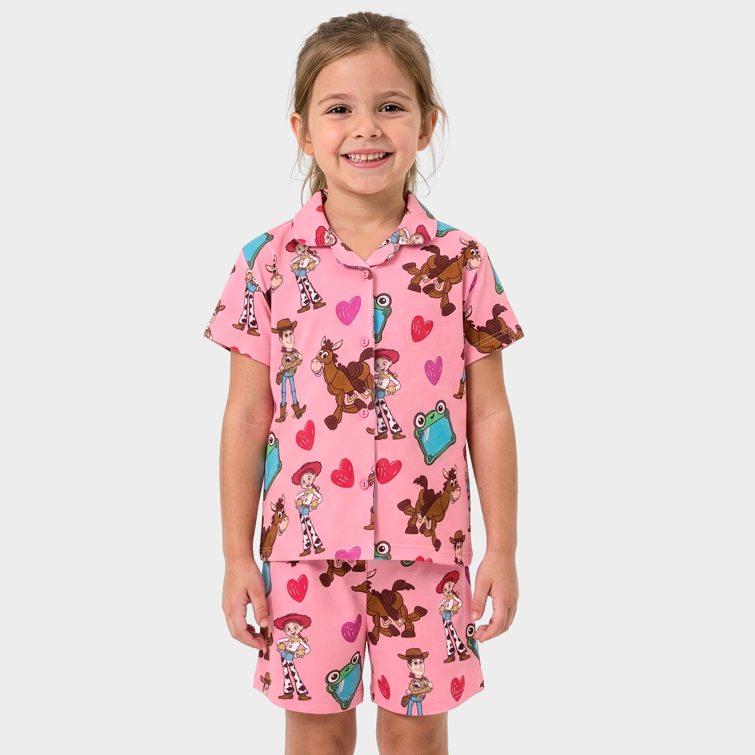 Disney Toy Story 5 Jessie, Woody, Bullseye And Lilypad Button Up Pyjamas