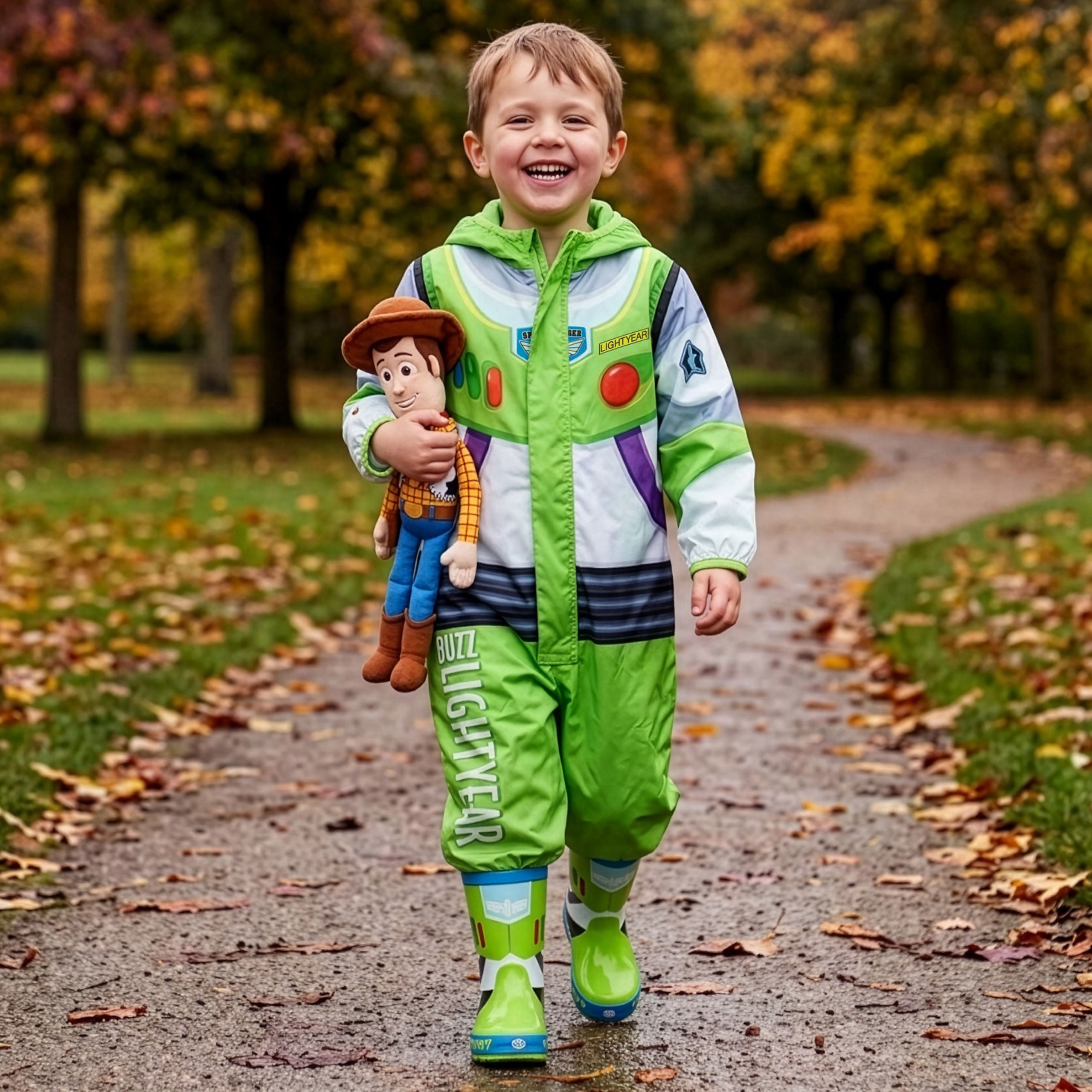 Disney Toy Story Buzz Lightyear Fleece-Lined Puddlesuit