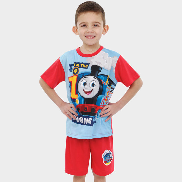Tee-Shirt Enfant Garçon Thomas Et Ses Amis - Design Officiel Bleu Avec Thomas Le Train