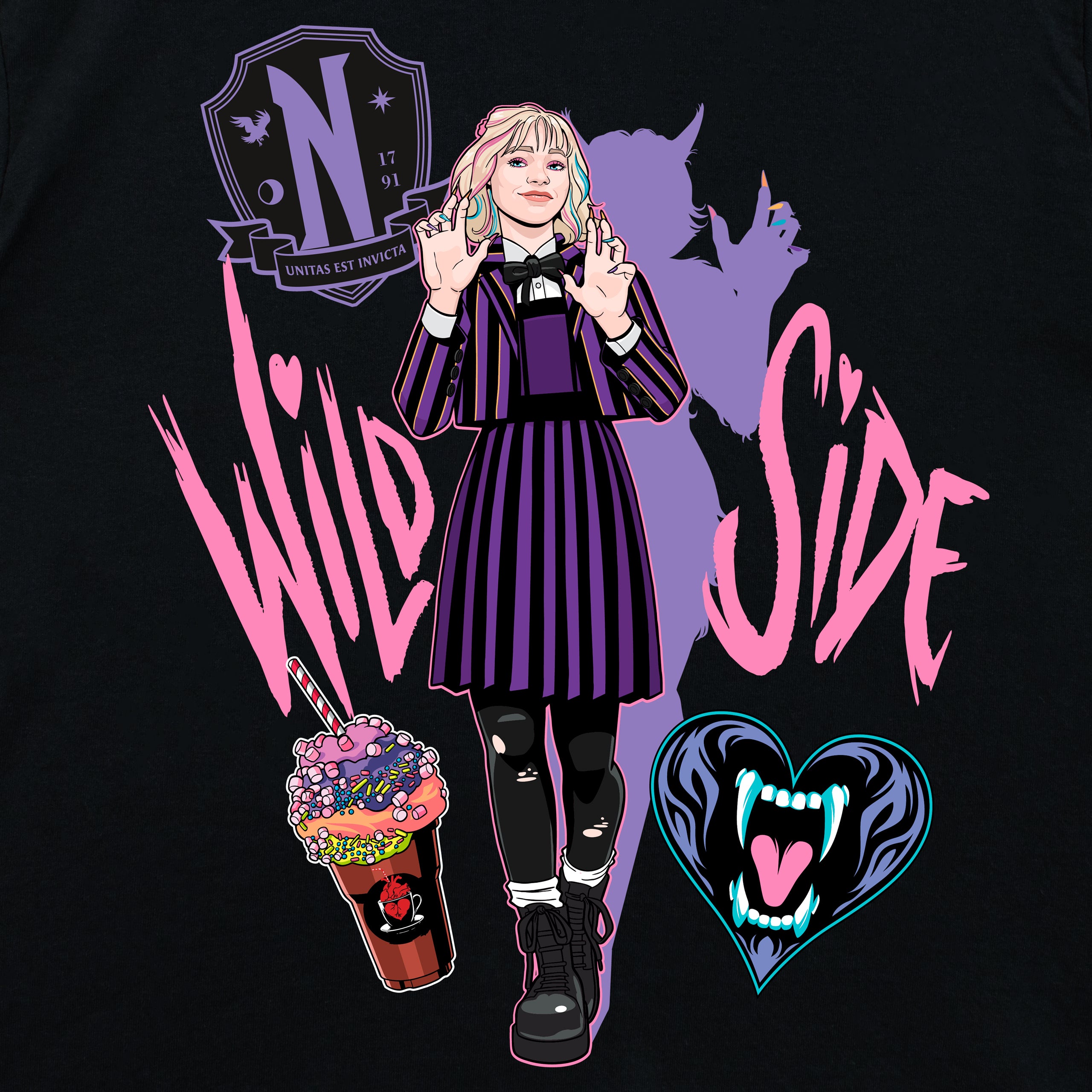 Wednesday Short Sleeve T-Shirt - Wild Side