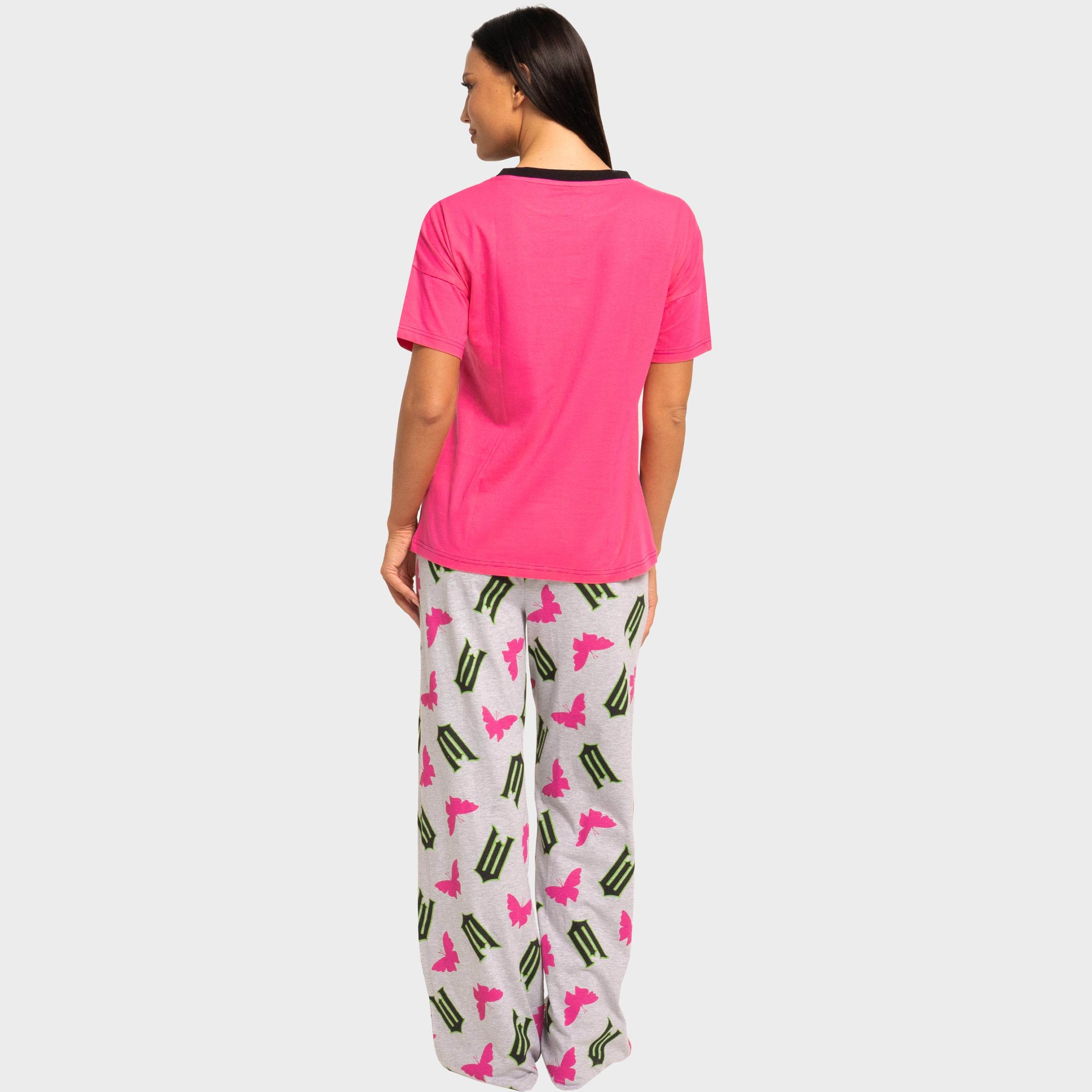 Wicked Womens Pyjamas Elphaba Glinda Adults PJs Pink S-XXL