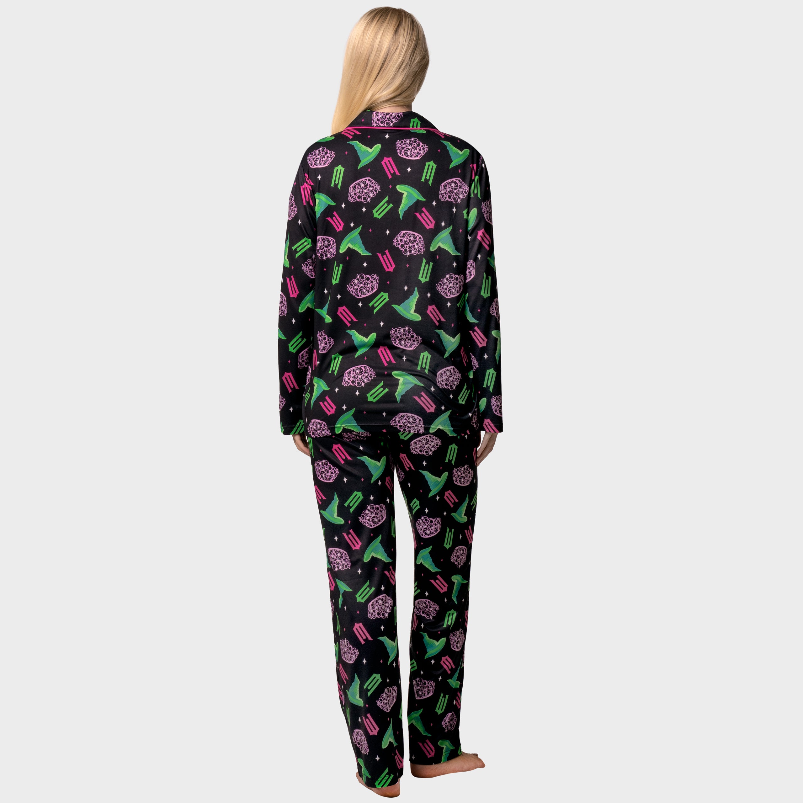 Wicked Womens Button Up Pyjamas