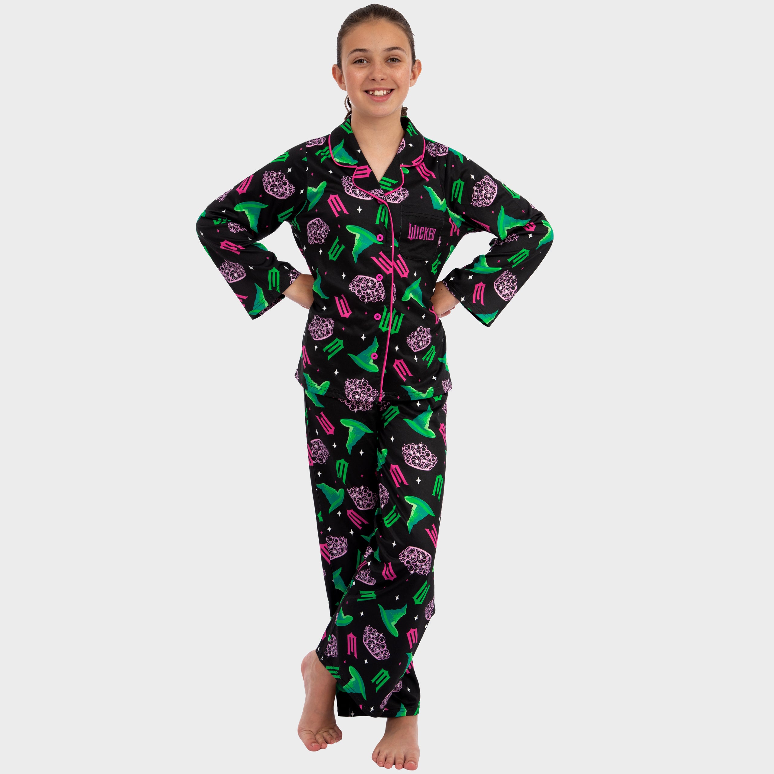 Wicked Girls Button Up Pyjamas