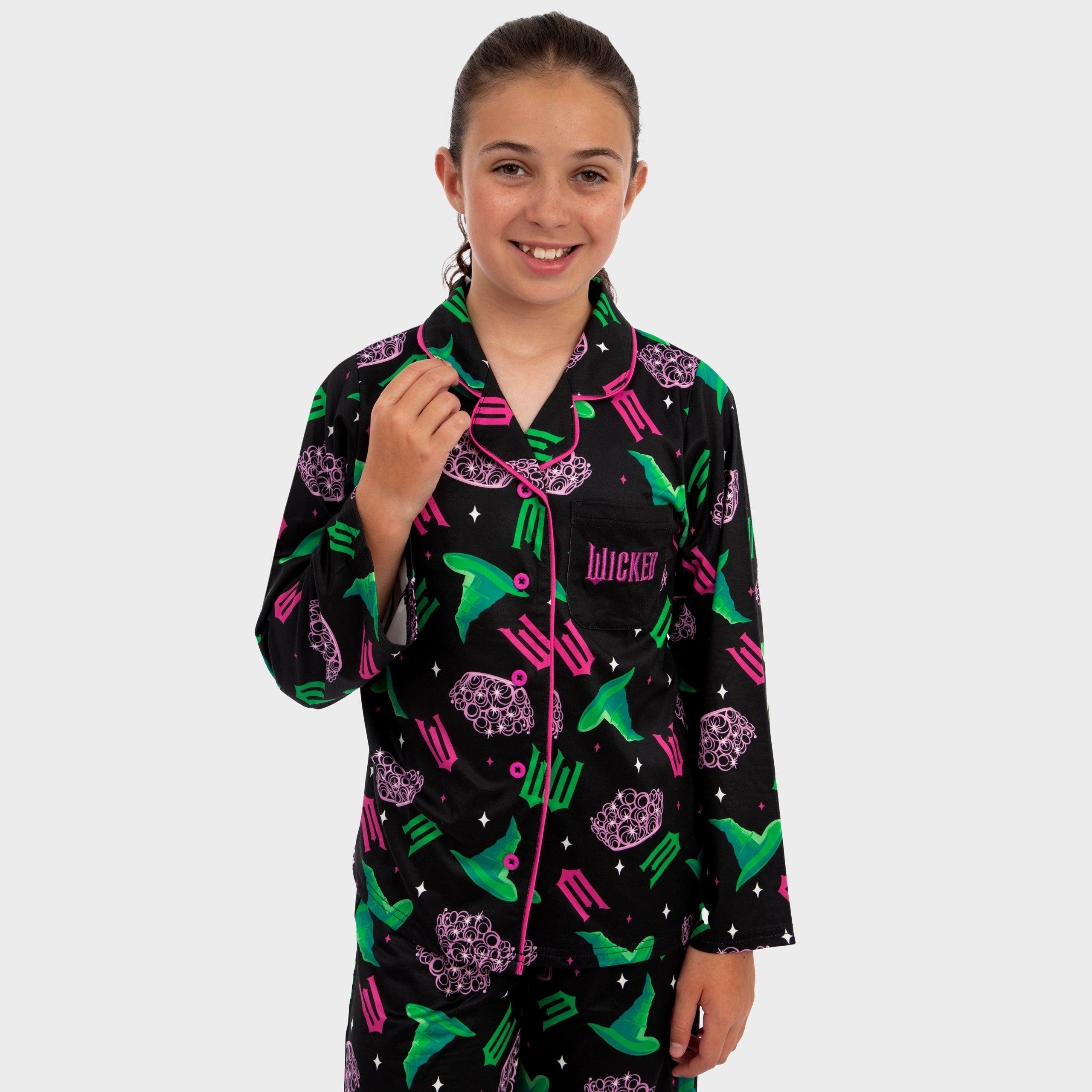 Wicked Girls Button Up Pyjamas