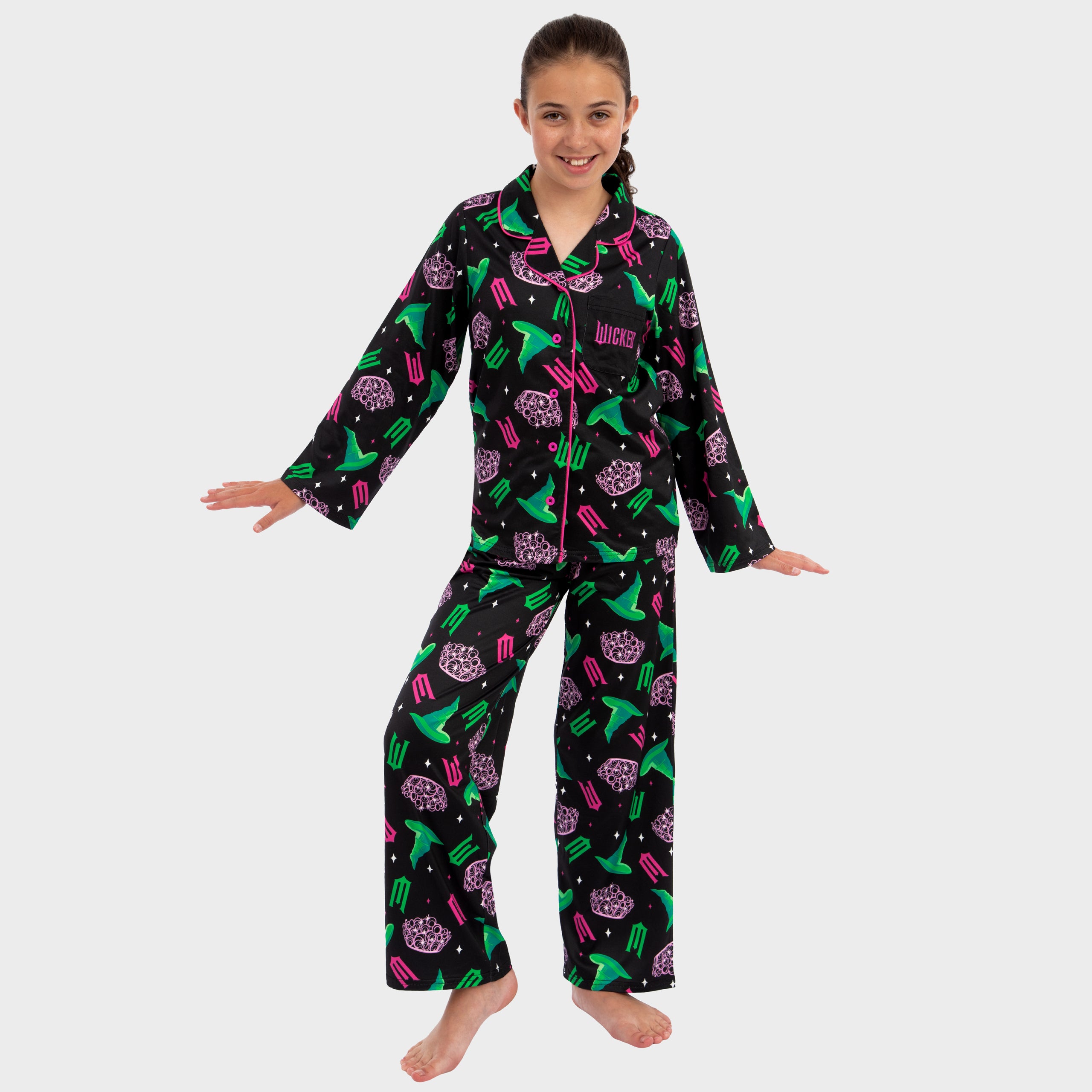 Wicked Girls Button Up Pyjamas