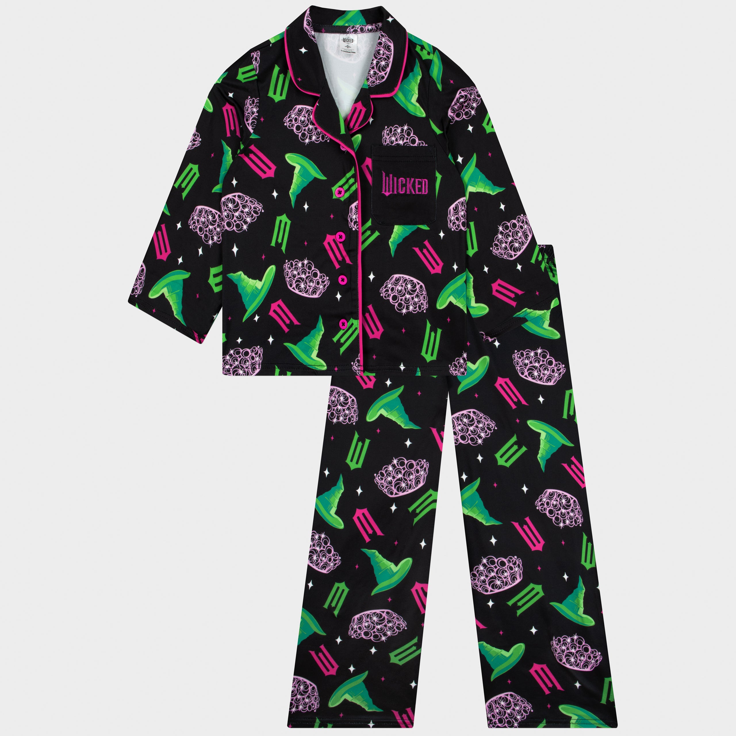 Wicked Girls Button Up Pyjamas