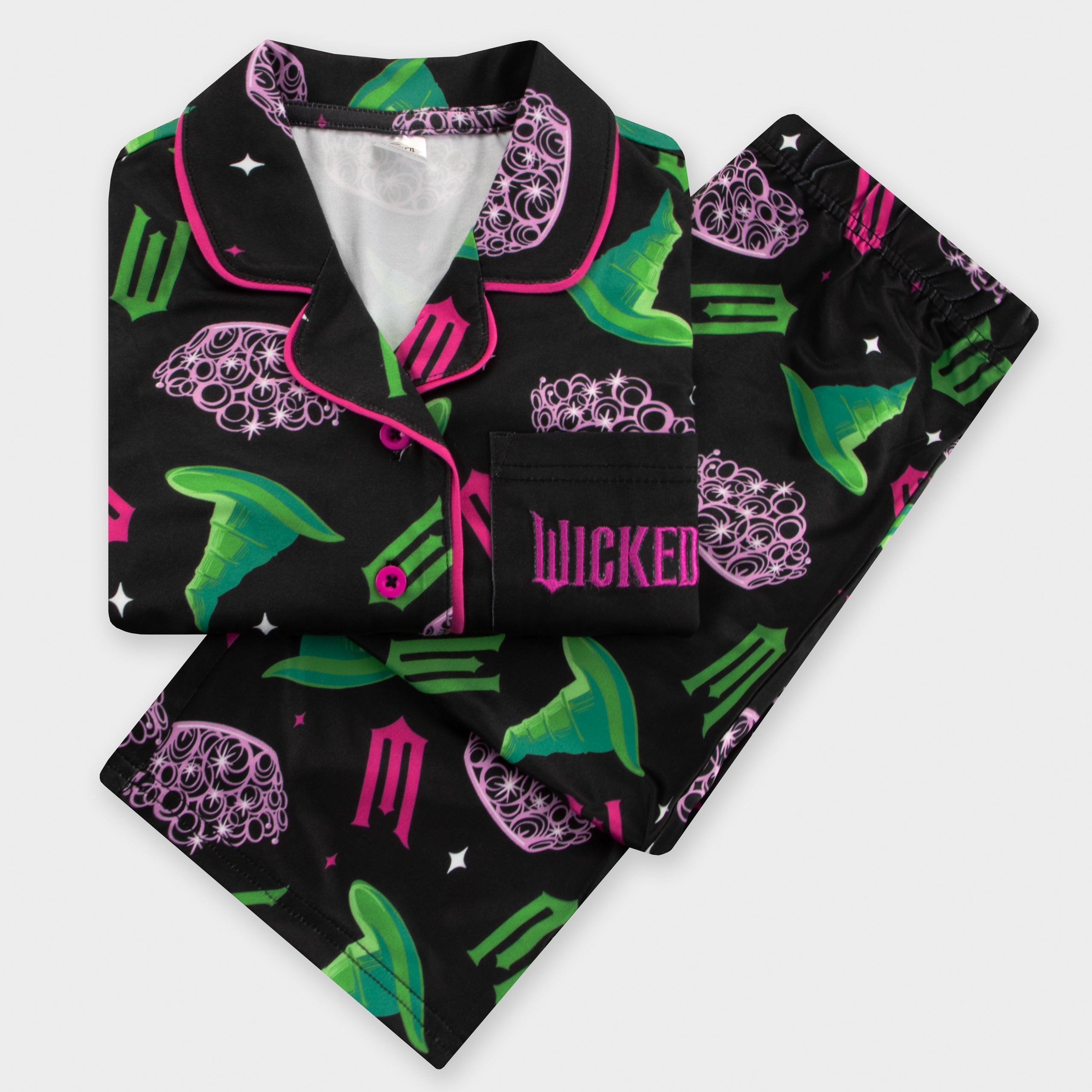 Wicked Girls Button Up Pyjamas